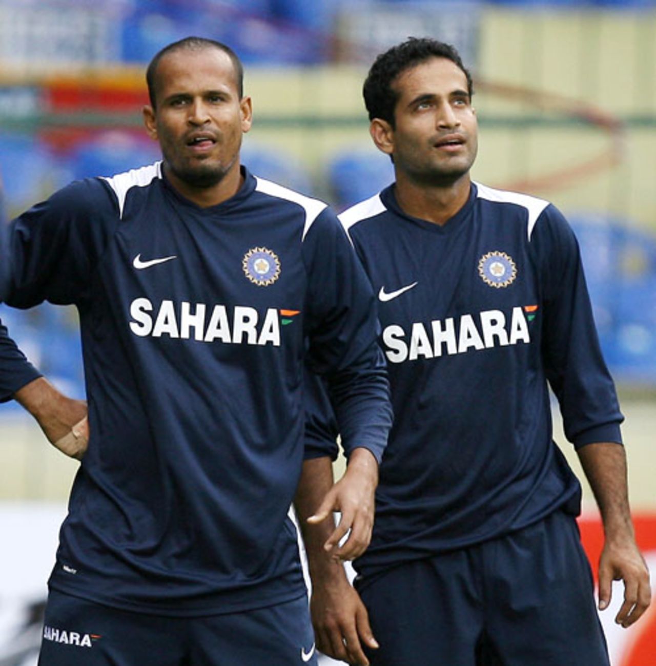 Brothers Yusuf and Irfan Pathan take a breather, Bangalore, November 22, 2008