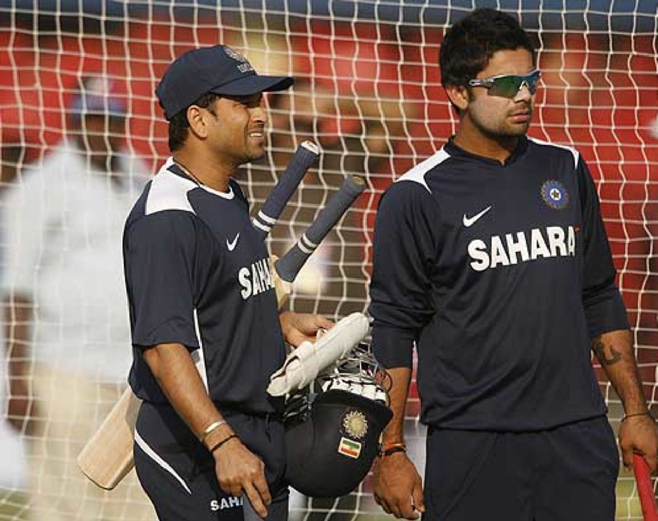 Sachin Tendulkar and Virat Kohli during practice in Cuttack, November 25, 2008