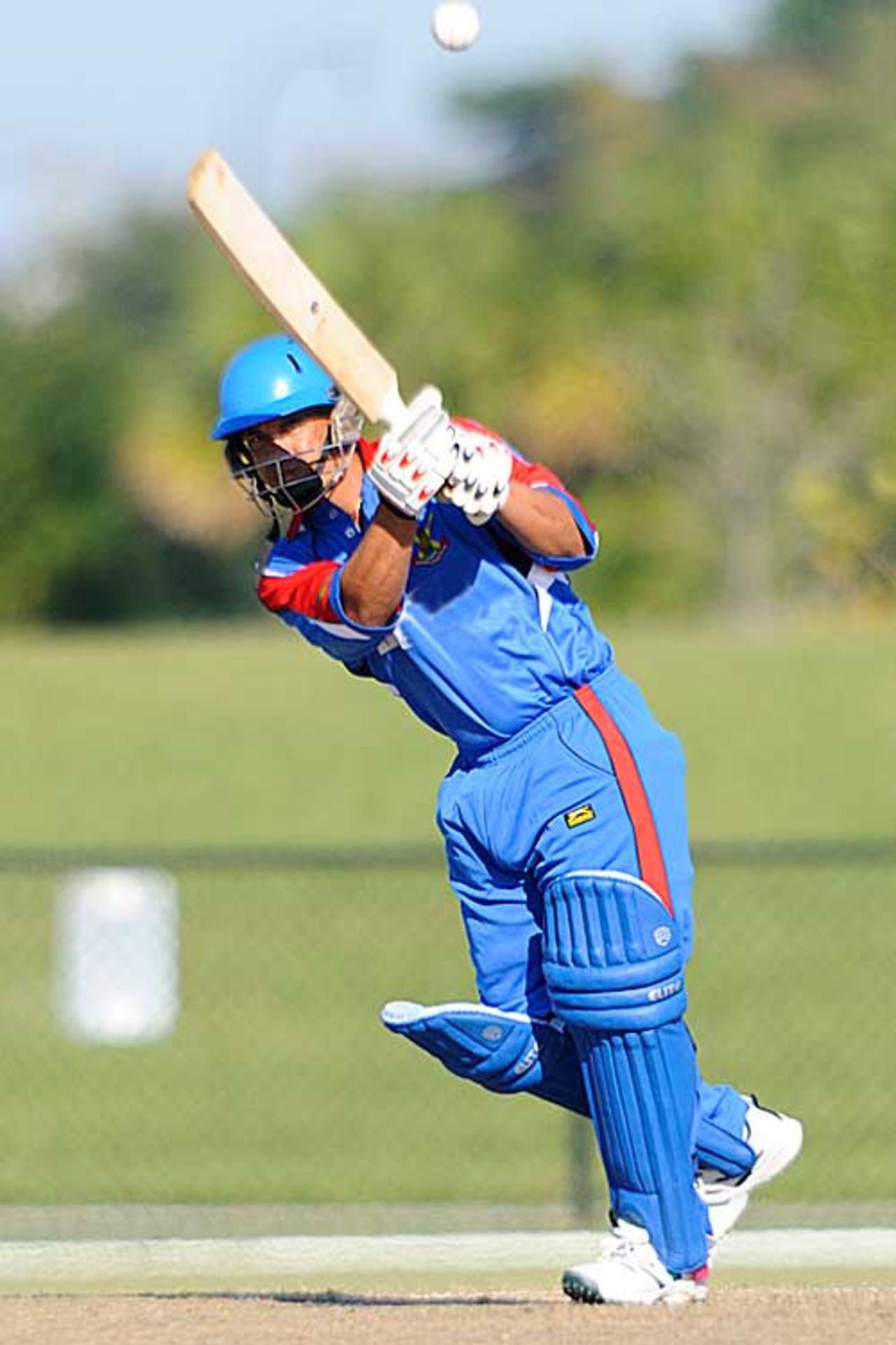Lionel Cann lofts over midwicket during his hundred against Suriname, Bermuda v Suriname, ICC Americas Division 1, Florida, November 27, 2008