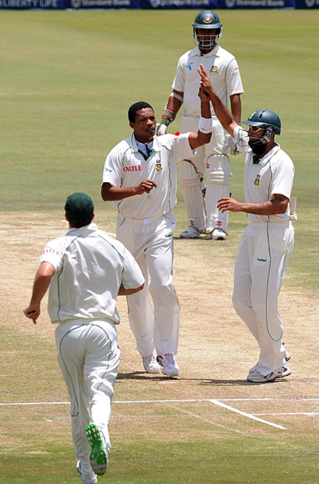 Makhaya Ntini celebrates another wicket as Bangladesh collapsed again, South Africa v Bangladesh, 2nd Test, Centurion Park, November 28, 2008