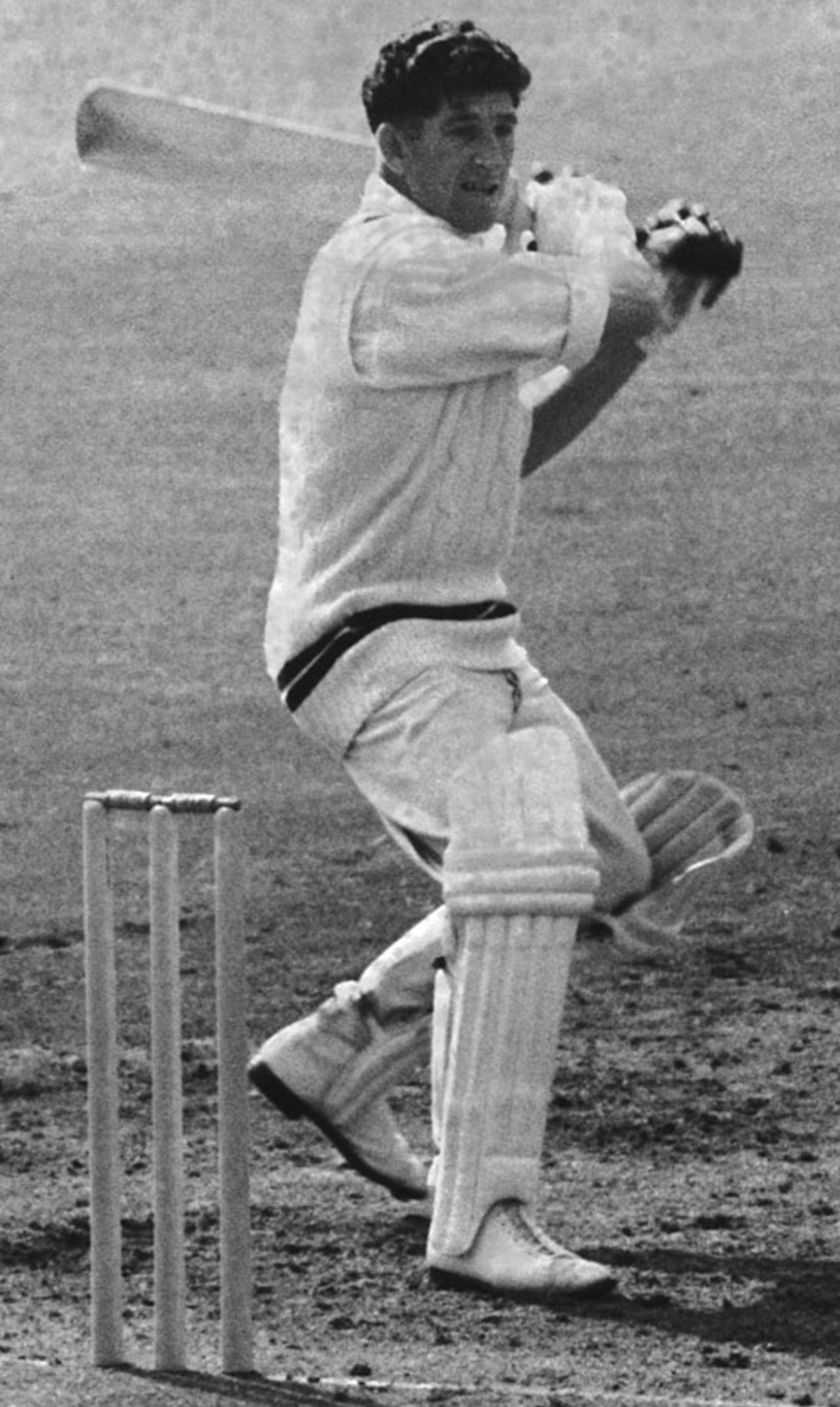 Ken Barrington plays the cut shot, Surrey v Worcestershire, County Championship, The Oval, June 29, 1955