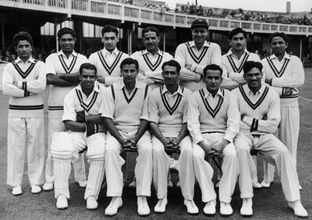 The Pakistan side poses for a team photo, England v Pakistan, Trent Bridge, July 1, 1954