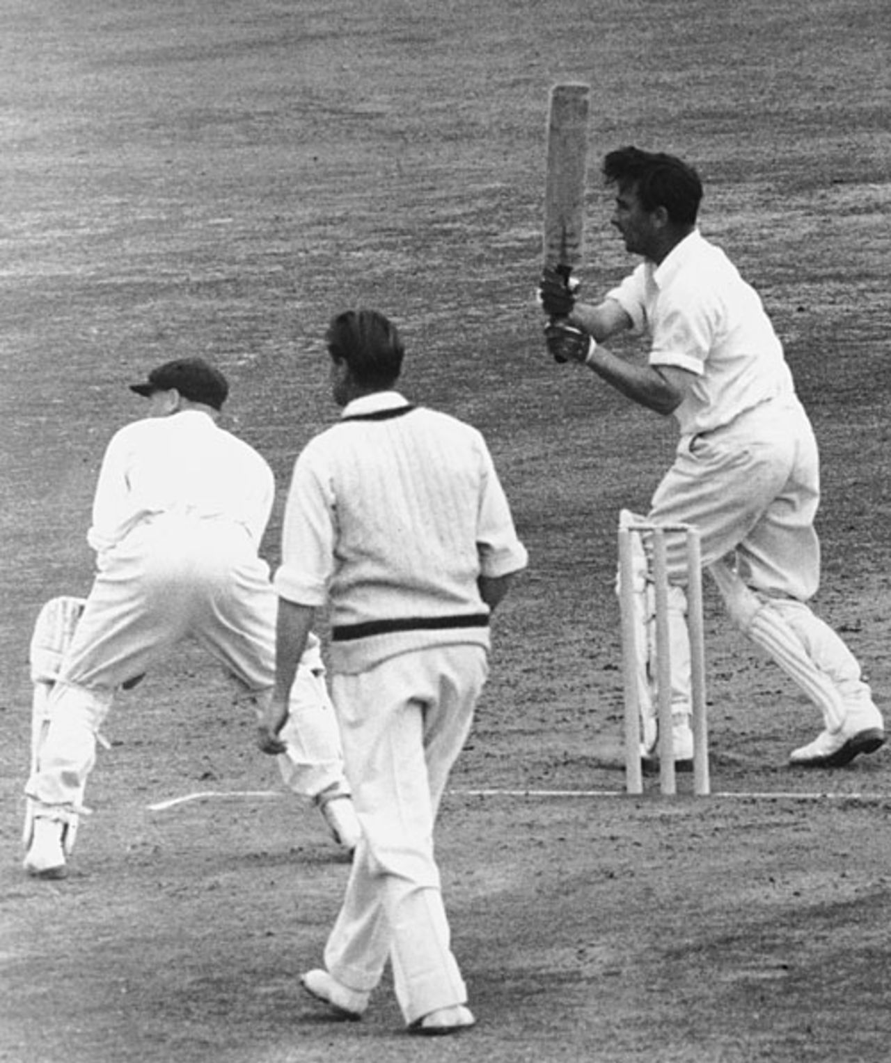Denis Compton hits the winning runs to give England the Ashes, England v Australia, 5th Test, 4th day, The Oval, August 19, 1953