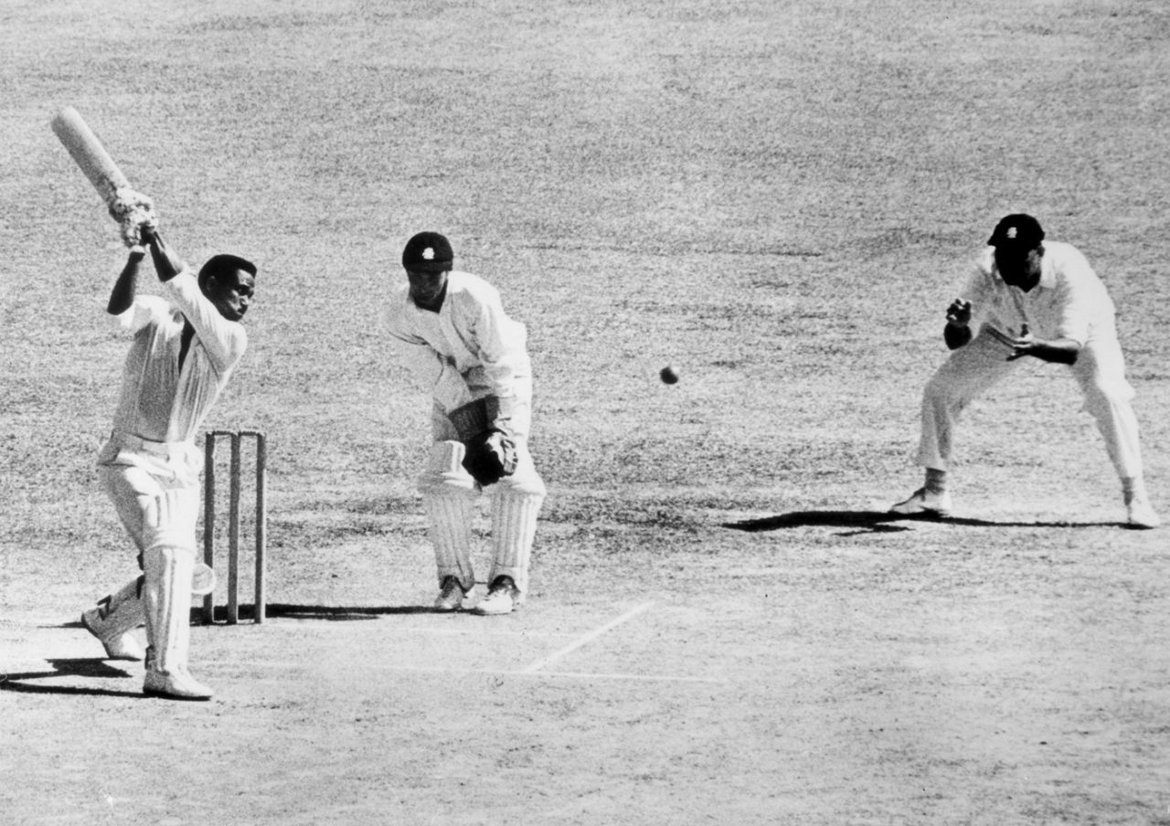 Garry Sobers edges a catch to Colin Cowdrey at first slip, West Indies v England, 5th Test, Georgetown, 2nd day, March 29, 1968