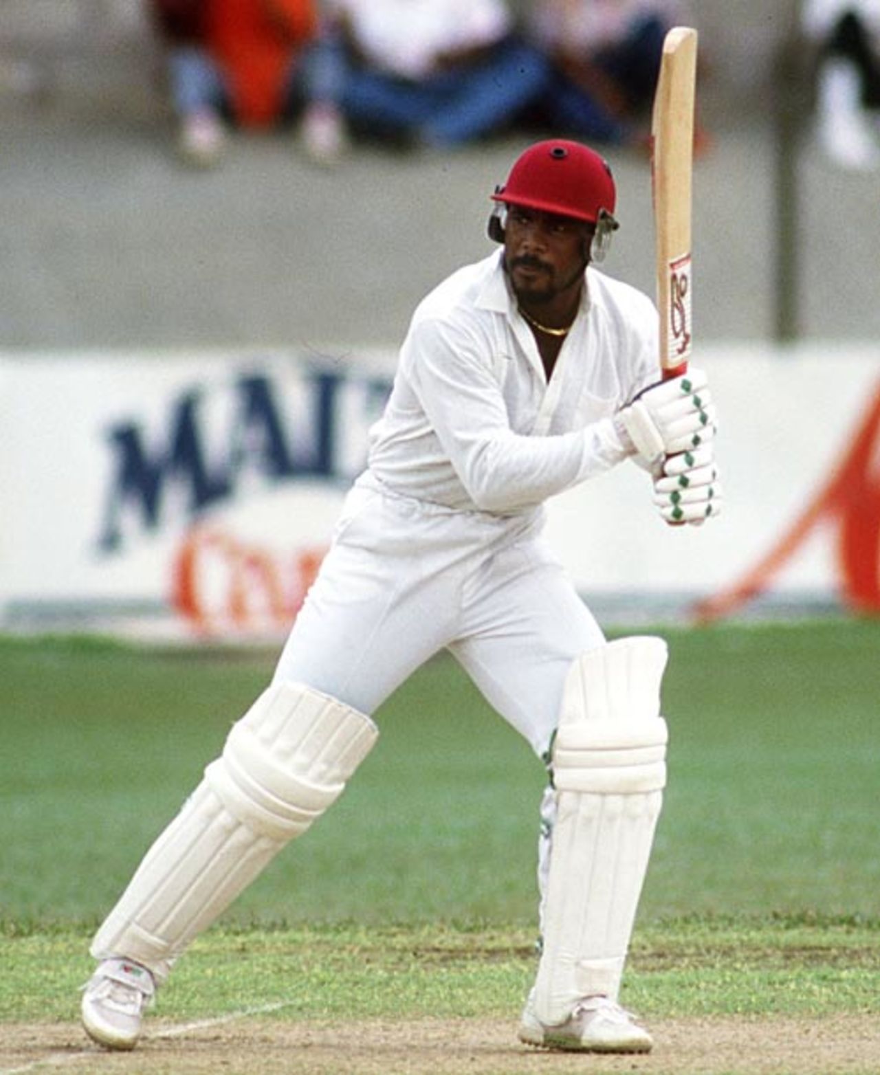 Gordon Greenidge guides one through point, West Indies v England, 1st Test, Kingston, 1st day, February 24, 1990