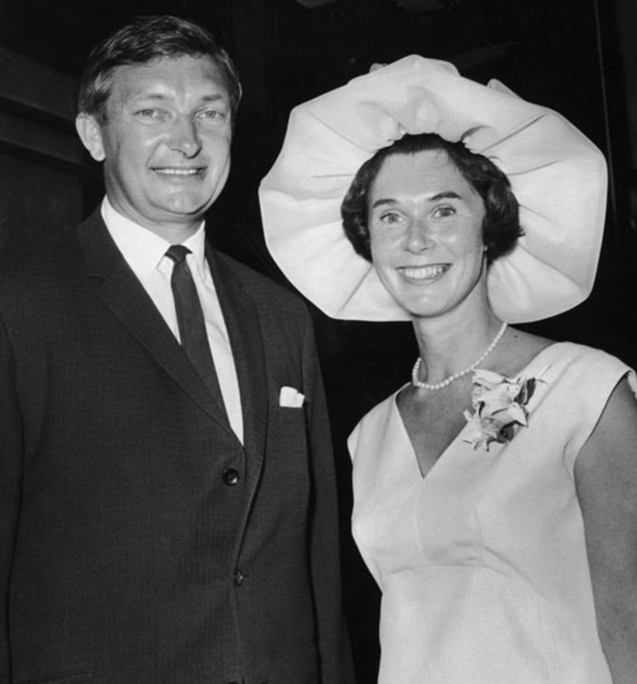 Richie Benaud with his wife Daphne, July 1, 1967