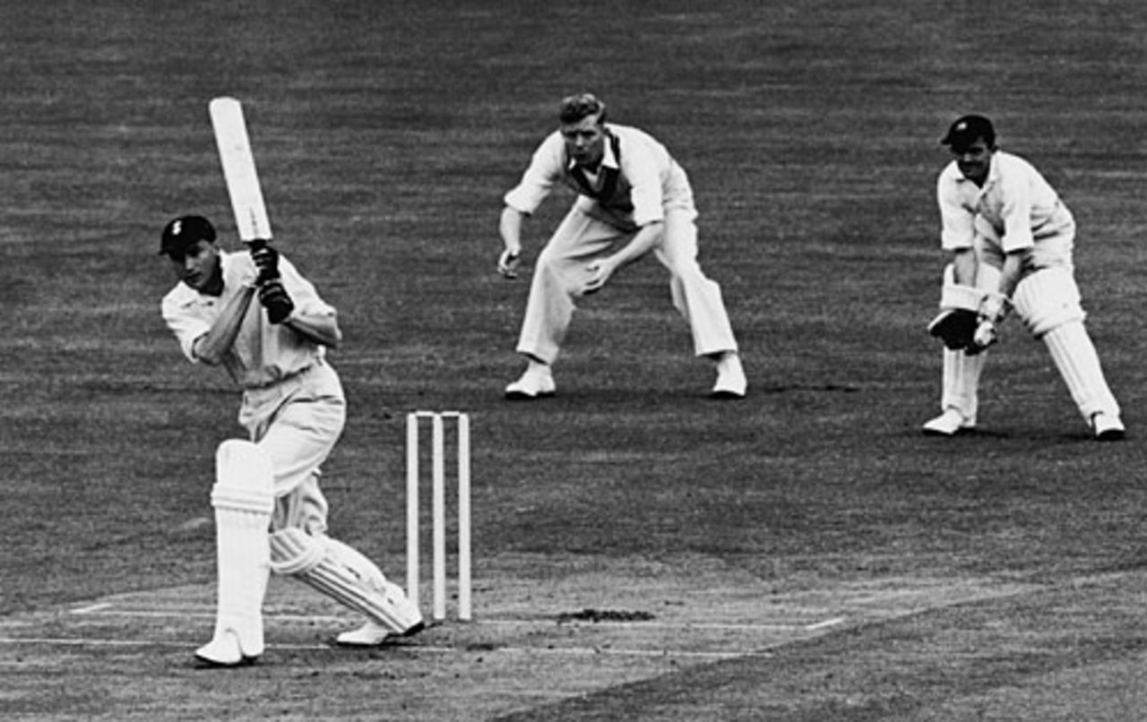 Michael Barton drives on the on side, Surrey v Nottinghamshire, County Championship, 1st day, The Oval, August 4, 2008