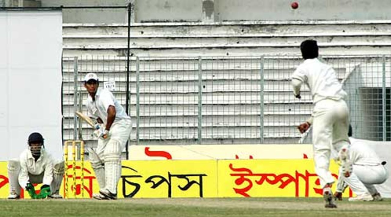 Action from Dhaka versus Rajshahi, Day 3, National Cricket League, Shere Bangla National Stadium, Mirpur, December 3, 2008