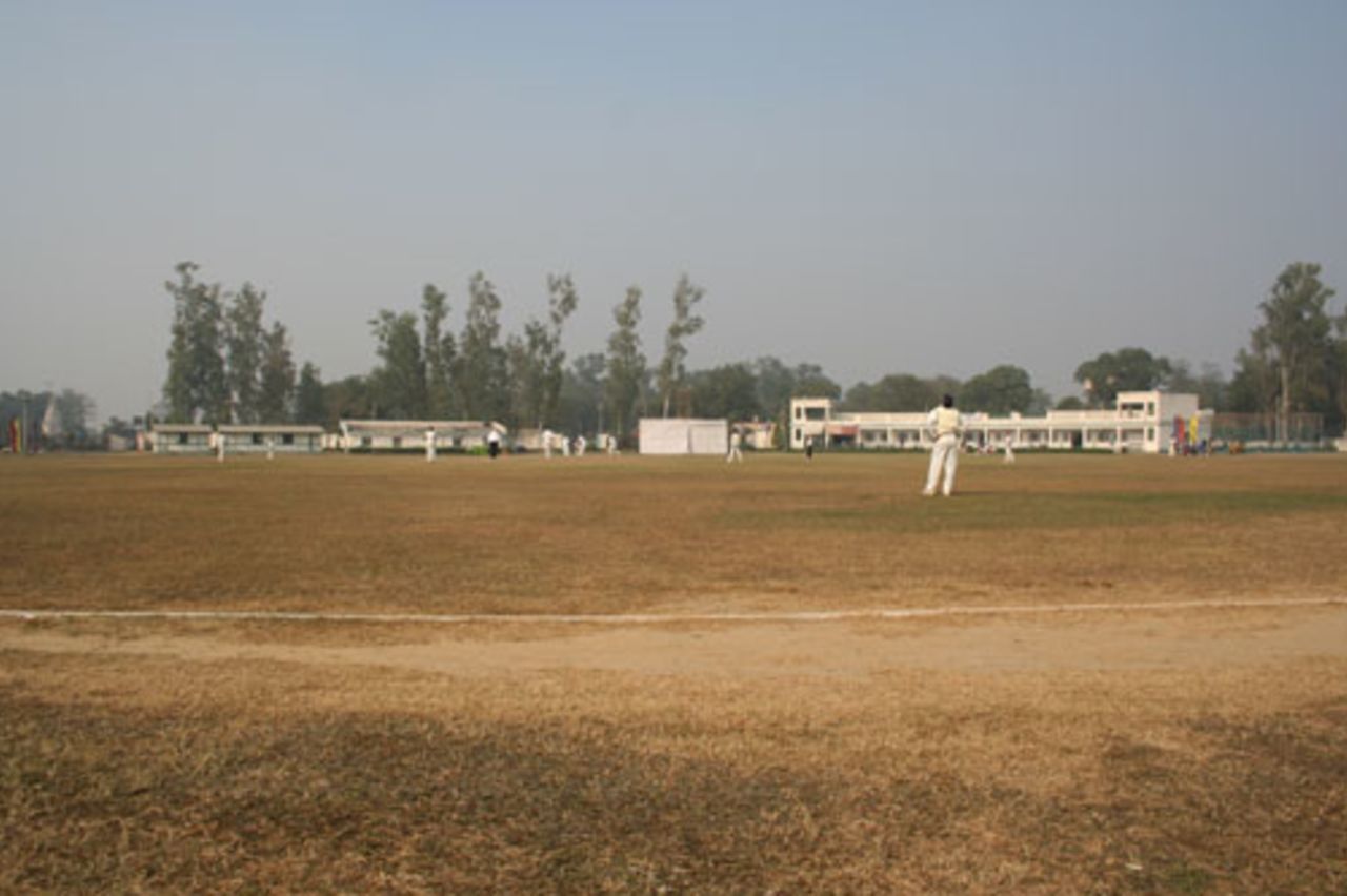 A wide shot of the Palam A Stadium in Delhi
