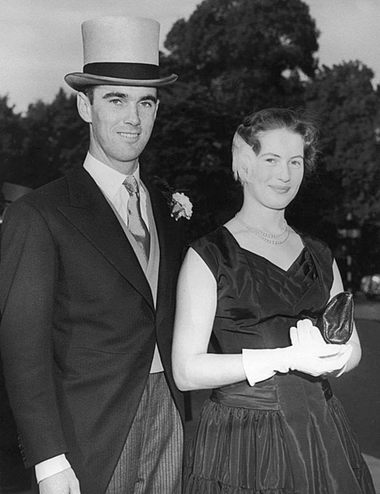 Ian Craig poses with his fiancee Lesley Hornby, Chelsea, September 14, 1956