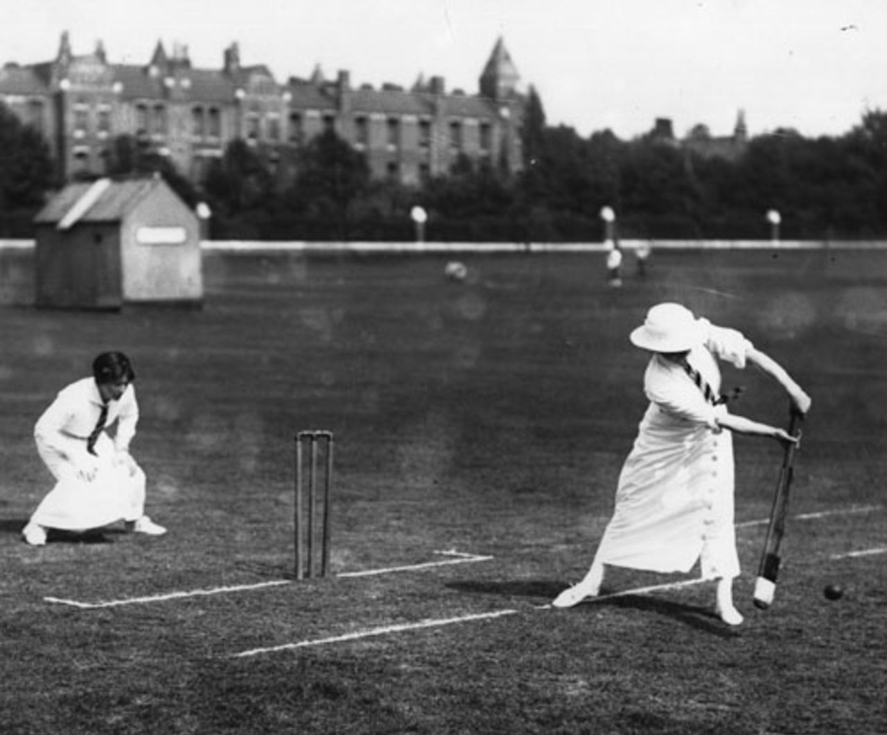 Women playing cricket, circa 1914