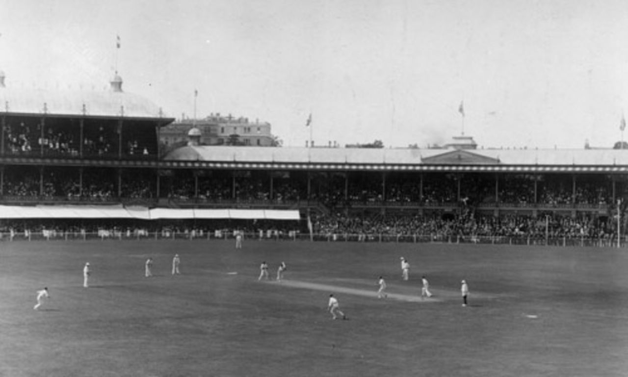 A scene from the Melbourne Ashes Test in 1911-12