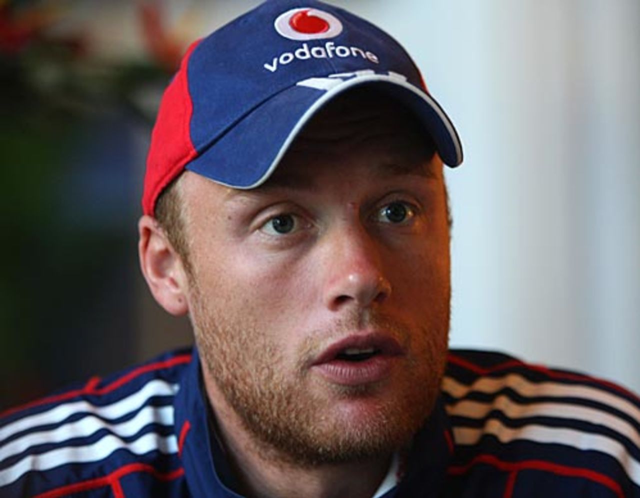 Andrew Flintoff at a press conference, Abu Dhabi, December 8, 2008