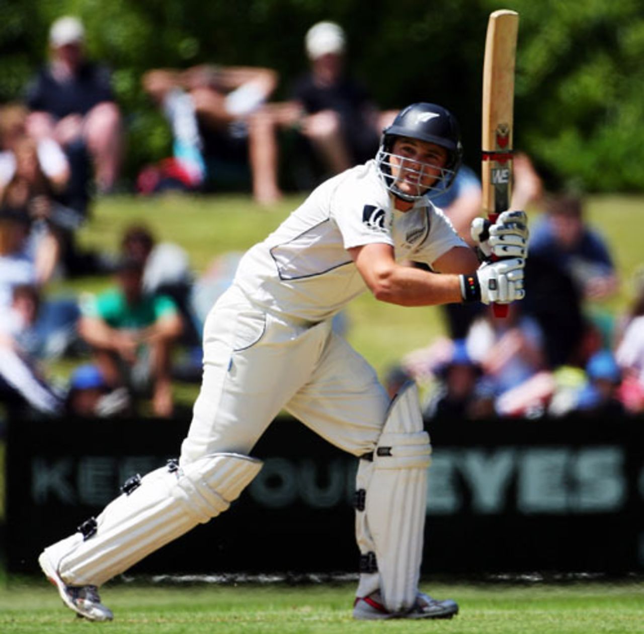 Daniel Flynn works the ball to the leg side, New Zealand v West Indies, 1st Test, Dunedin, 1st day, December 11, 2008