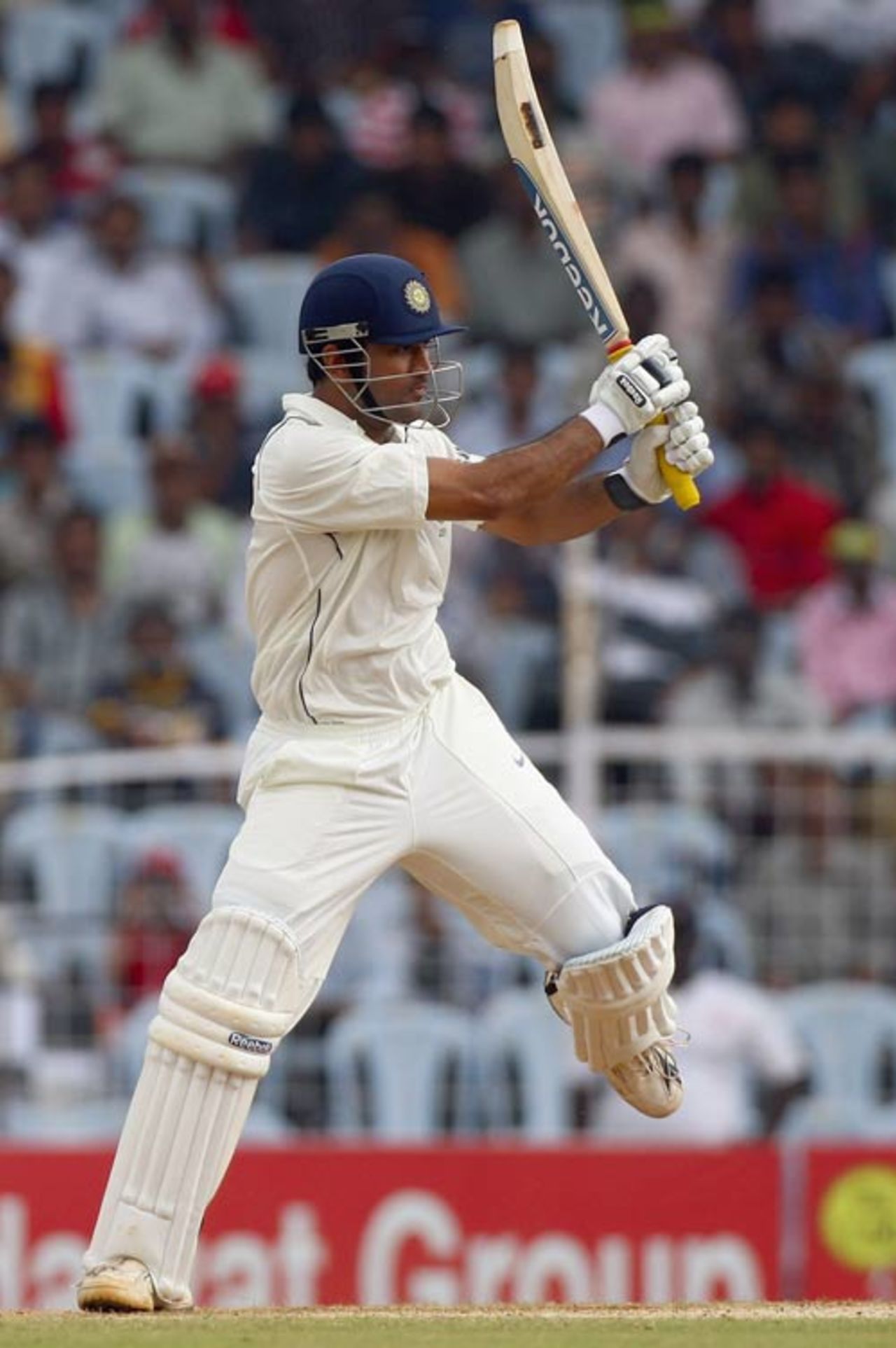 An inimitable Mahendra Singh Dhoni stroke, India v England, 1st Test, Chennai, 3rd day, December 13, 2008