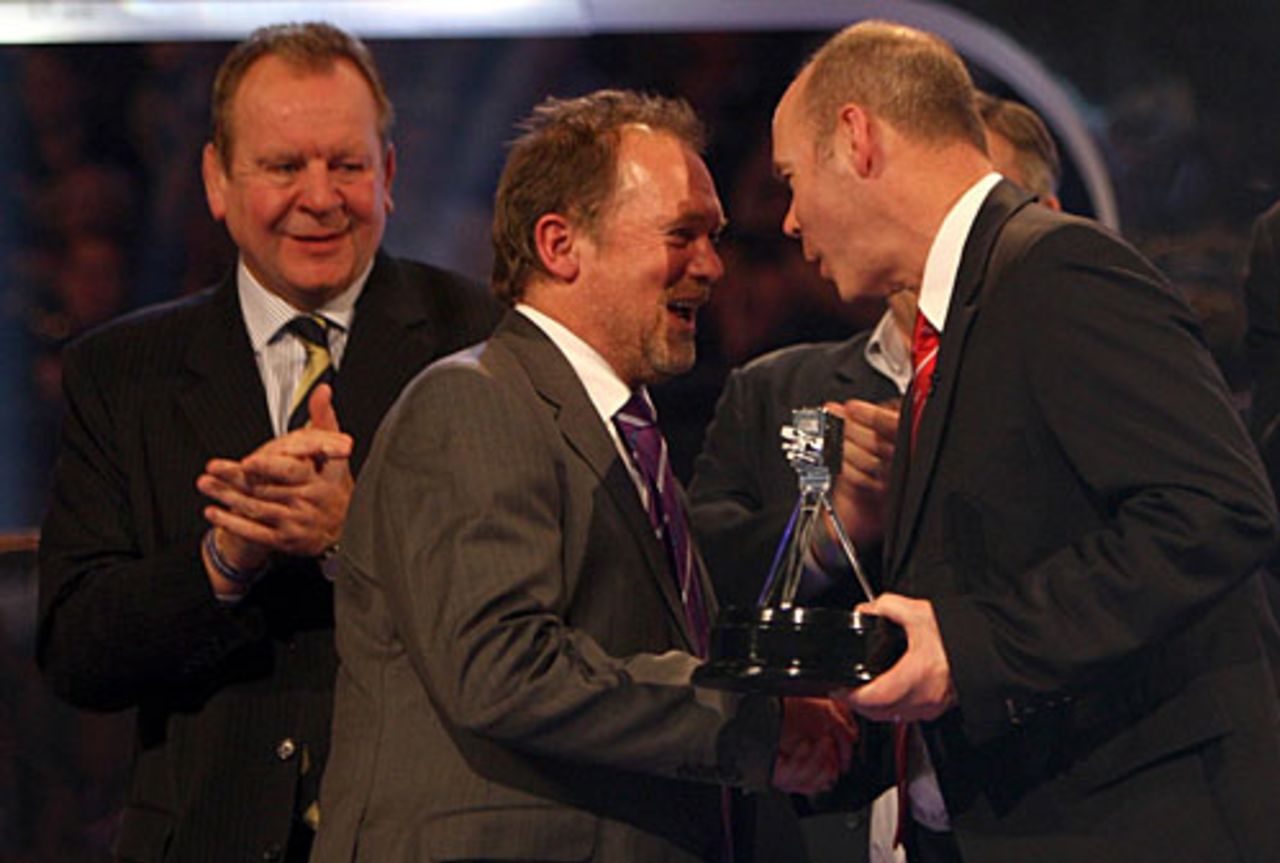 Alastair Hignell receives the Helen Rollason Award during the BBC Sport Personality of the Year Awards, Liverpool, December 14, 2008