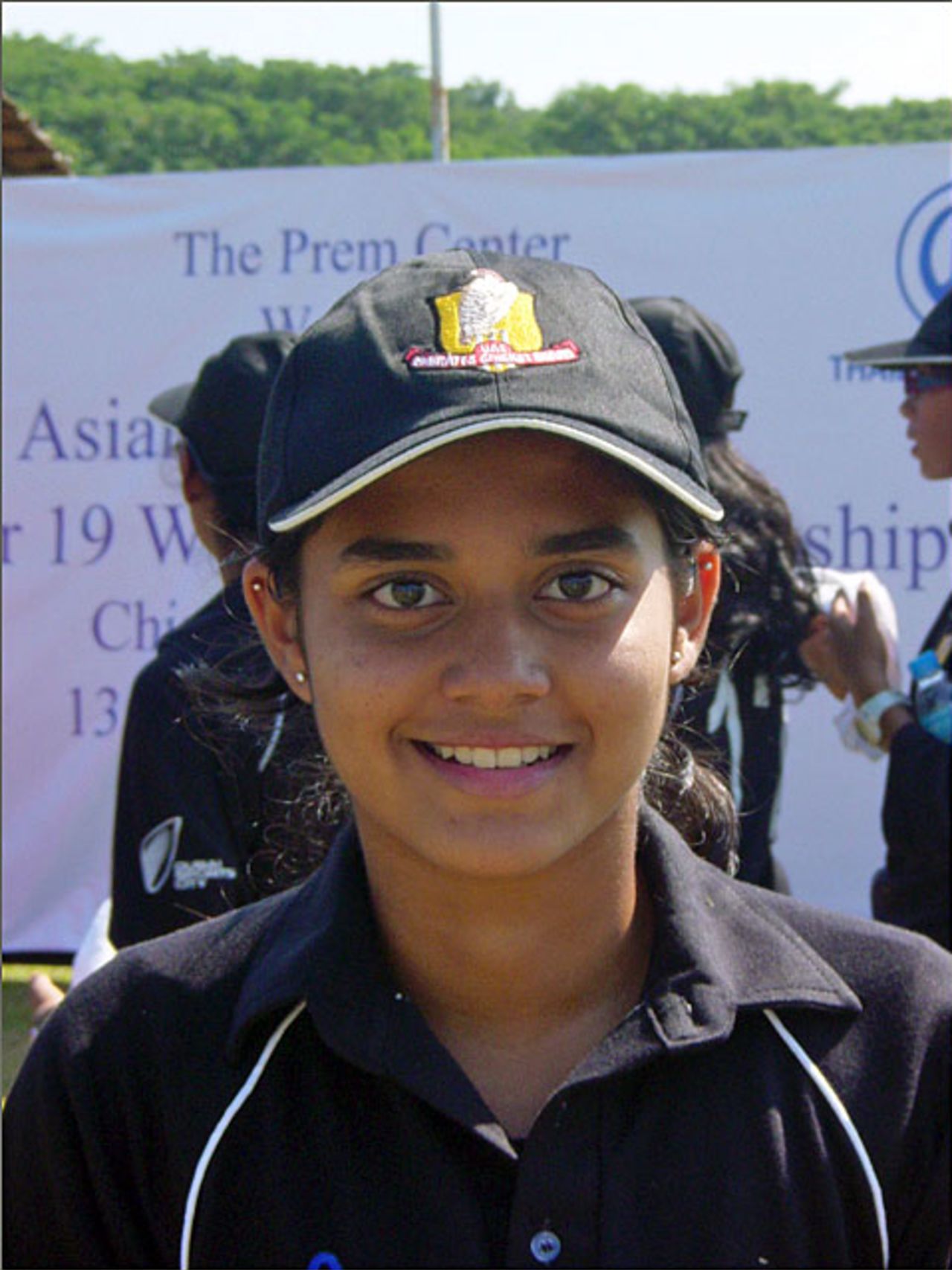 UAE captain Natasha Cherriath after the first win of the tournament, Thailand v UAE, Chiang Mai Gymkhana, ACC U-19 women's tournament, Thailand, December 14, 2008