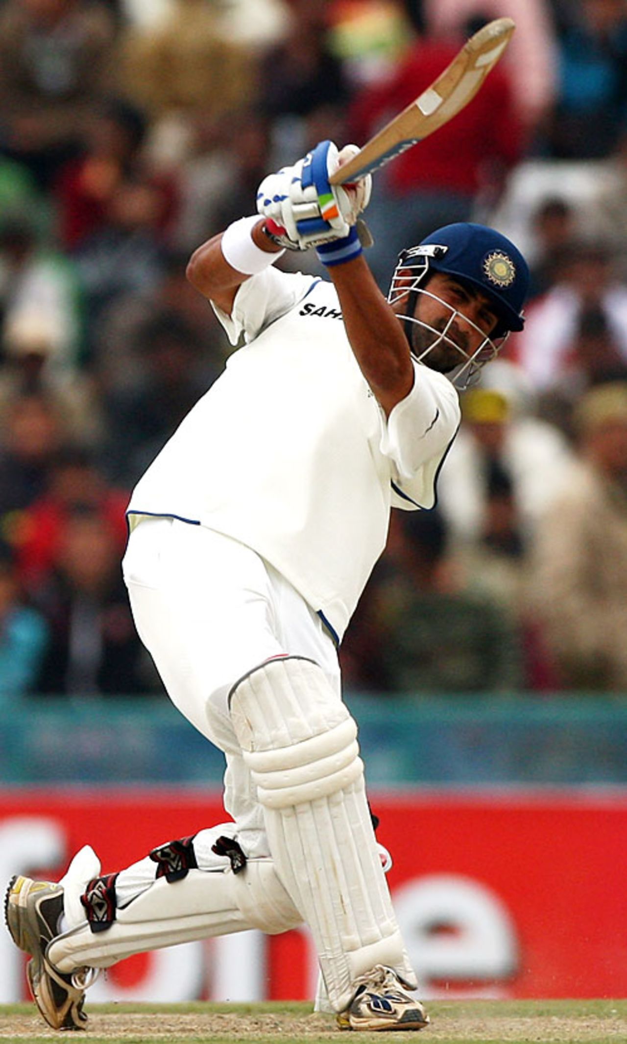 Gautam Gambhir plays a lofted shot, India v England, 2nd Test, Mohali, 1st day, December 19, 2008
