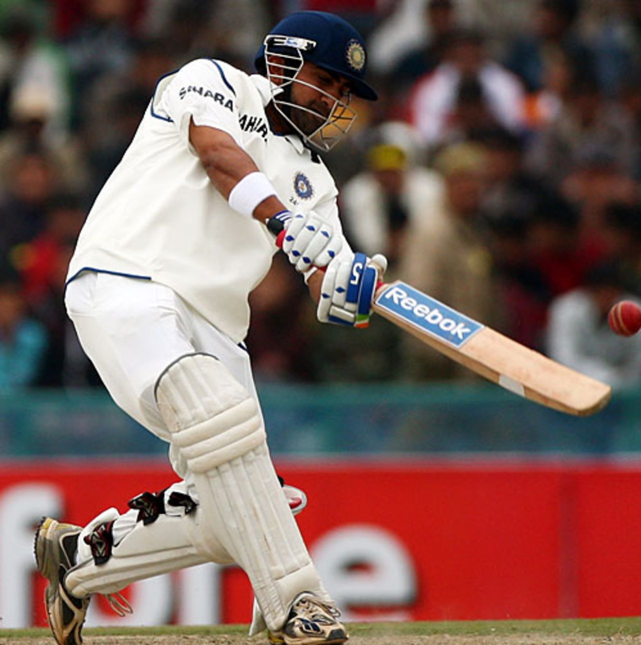 Gautam Gambhir lofts the ball over extra cover, India v England, 2nd Test, Mohali, 1st day, December 19, 2008