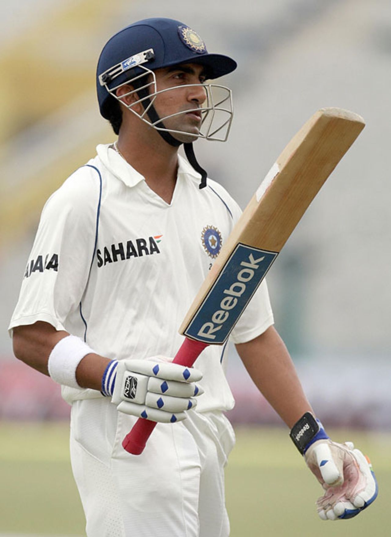 Gautam Gambhir walks back after being dismissed for 179, India v England, 2nd Test, Mohali, 2nd day, December 20, 2008