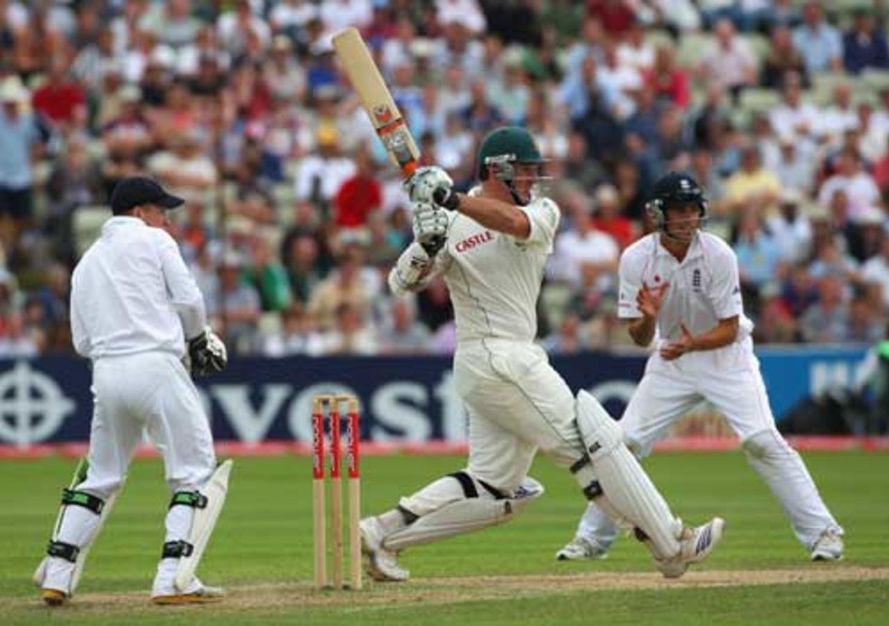Graeme Smith pulls, England v South Africa, third Test, Edgbaston, 2 August 2008