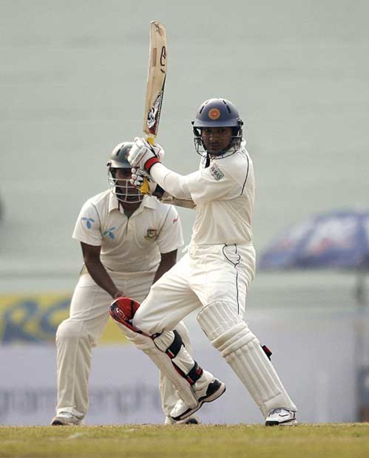 Kumar Sangakkara cuts one away during his 43, Bangladesh v Sri Lanka, 1st Test, Mirpur, 1st day, December 26, 2008