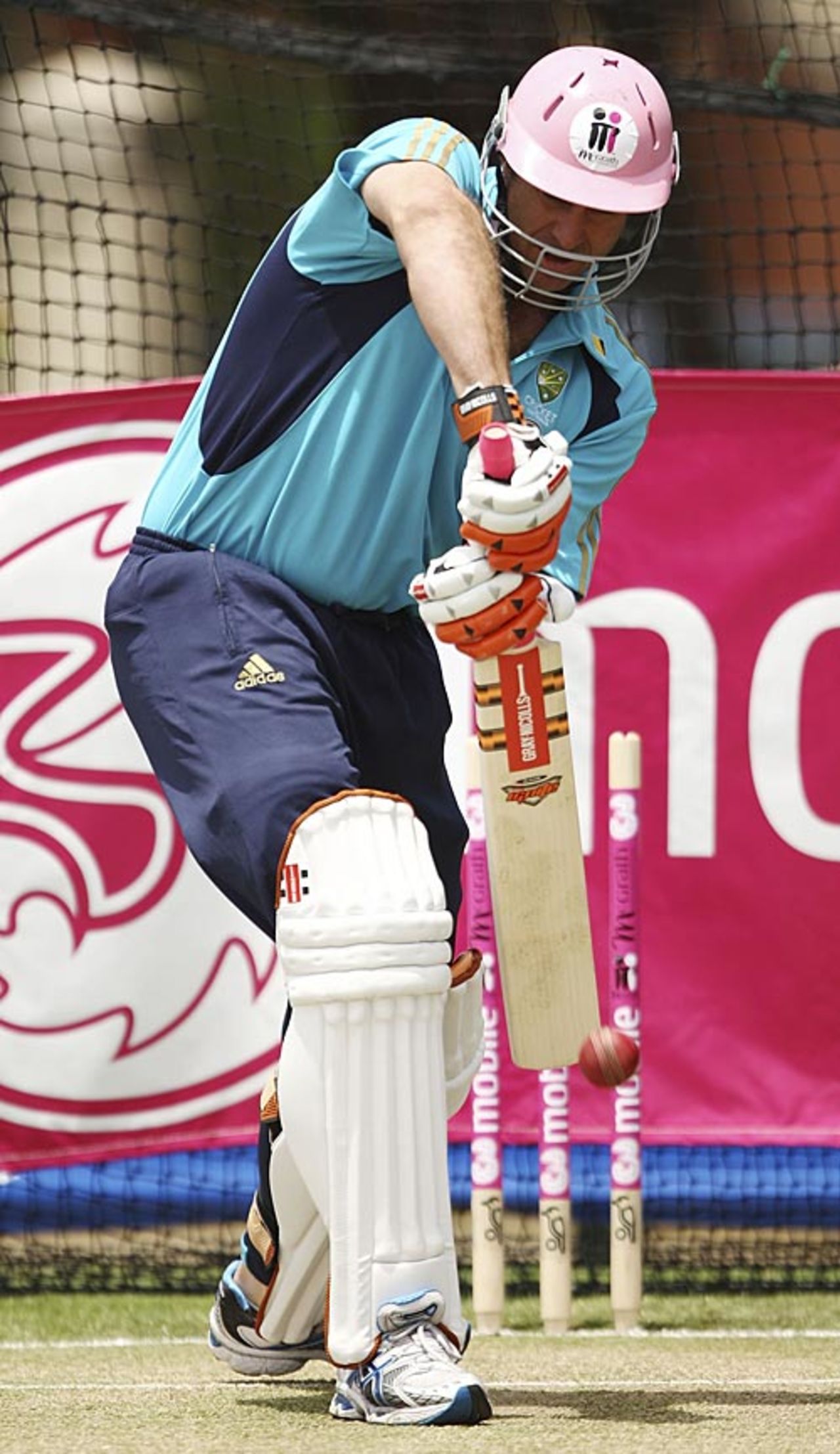 Matthew Hayden in action at a promotional event, Sydney, January 1, 2009