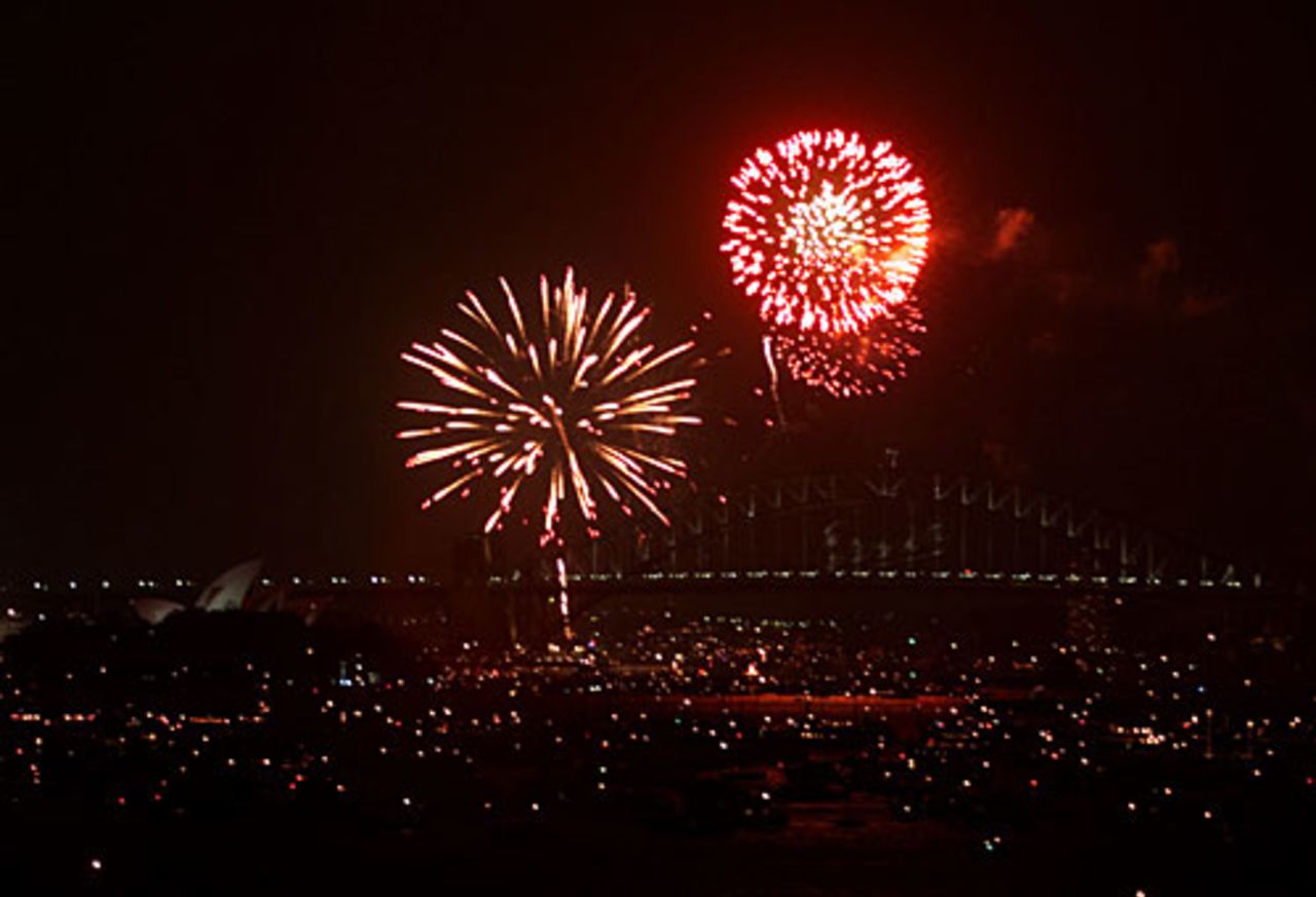 The Sydney harbour on New Year's Eve, Sydney, December 31, 2000