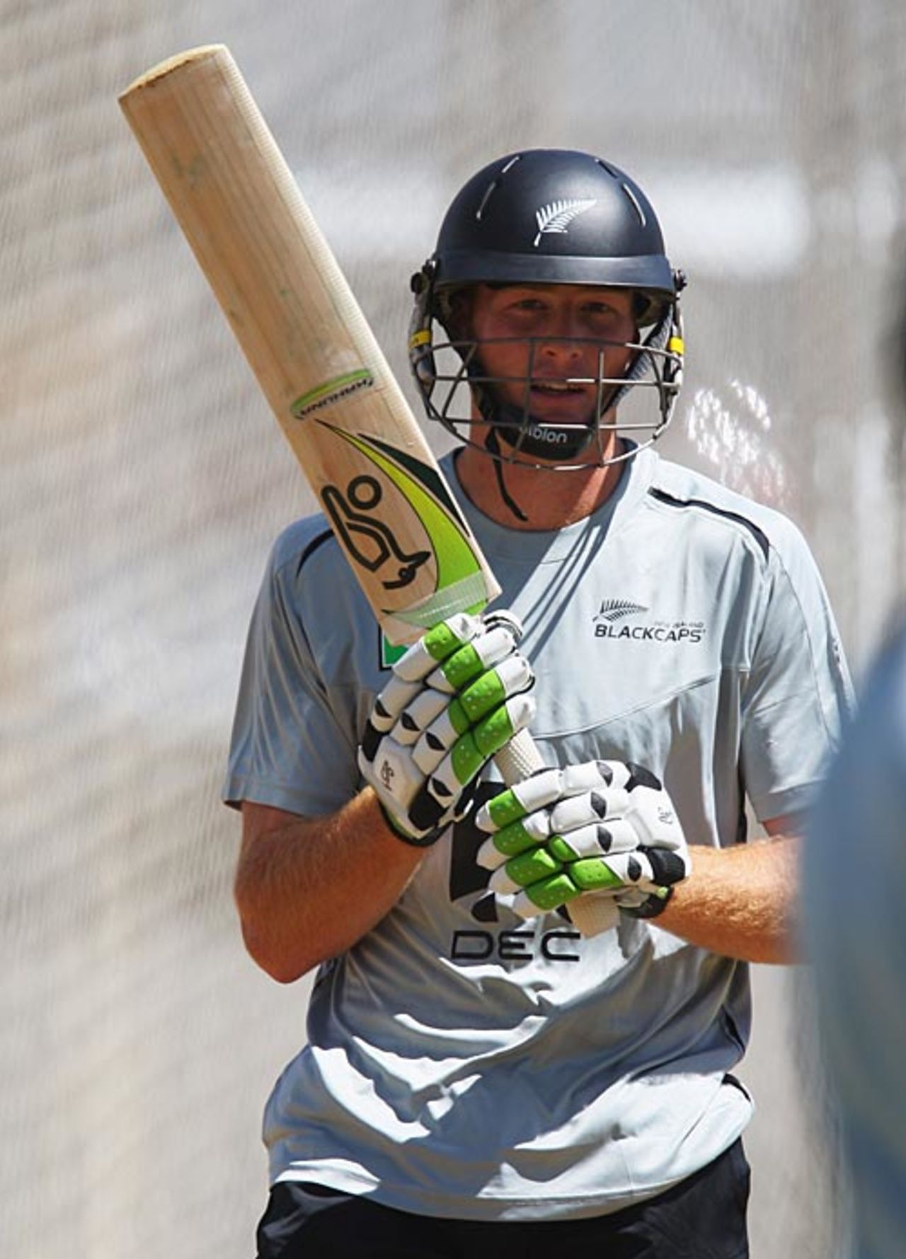 Martin Guptill is ready to take guard, Auckland, January 8, 2009