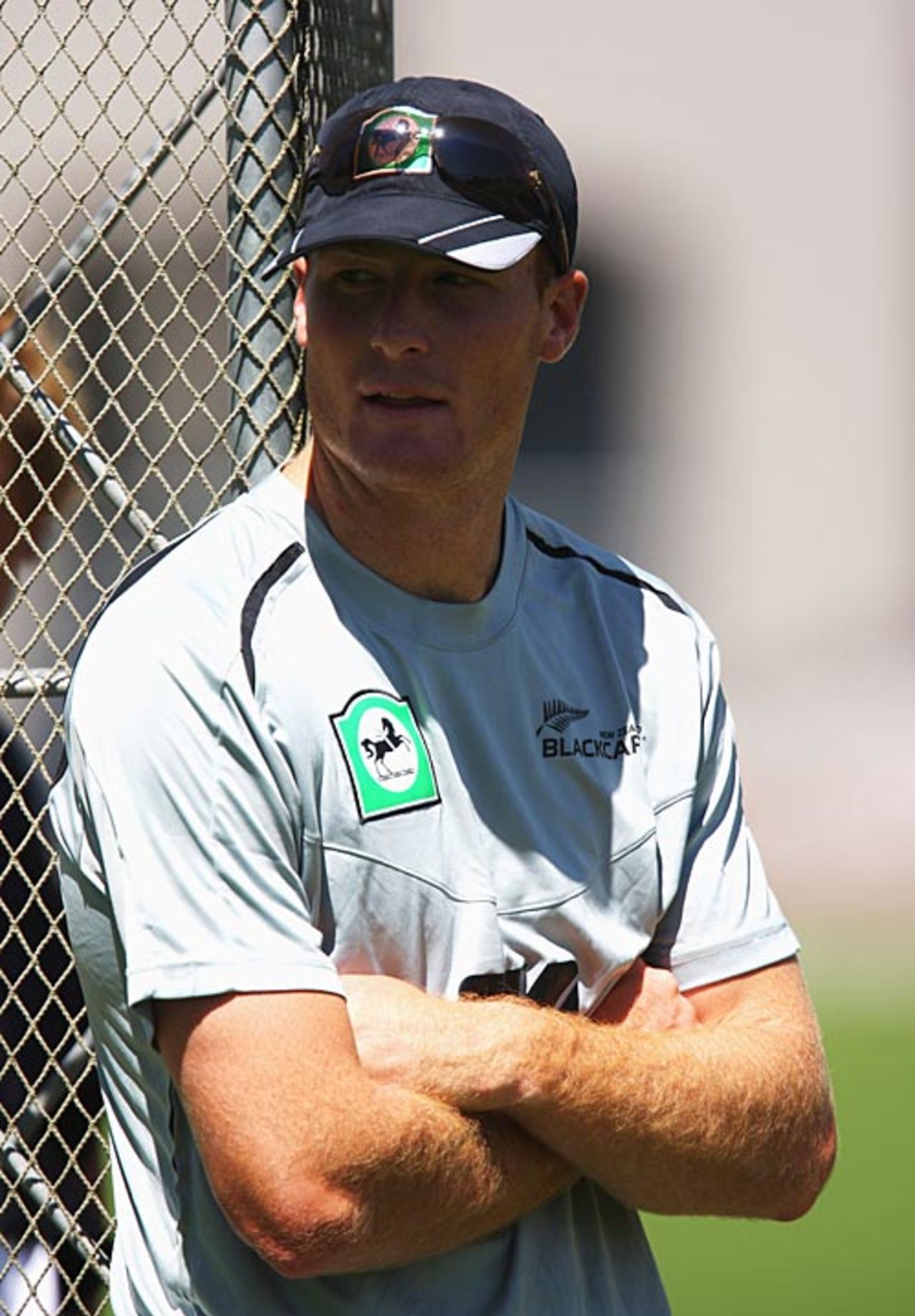 Martin Guptill waits for a hit at the nets, Auckland, January 8, 2009