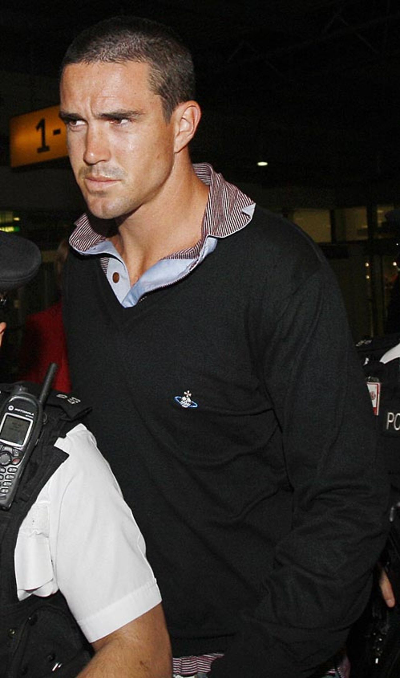 Kevin Pietersen arrives at Heathrow Airport, London, January 7, 2009