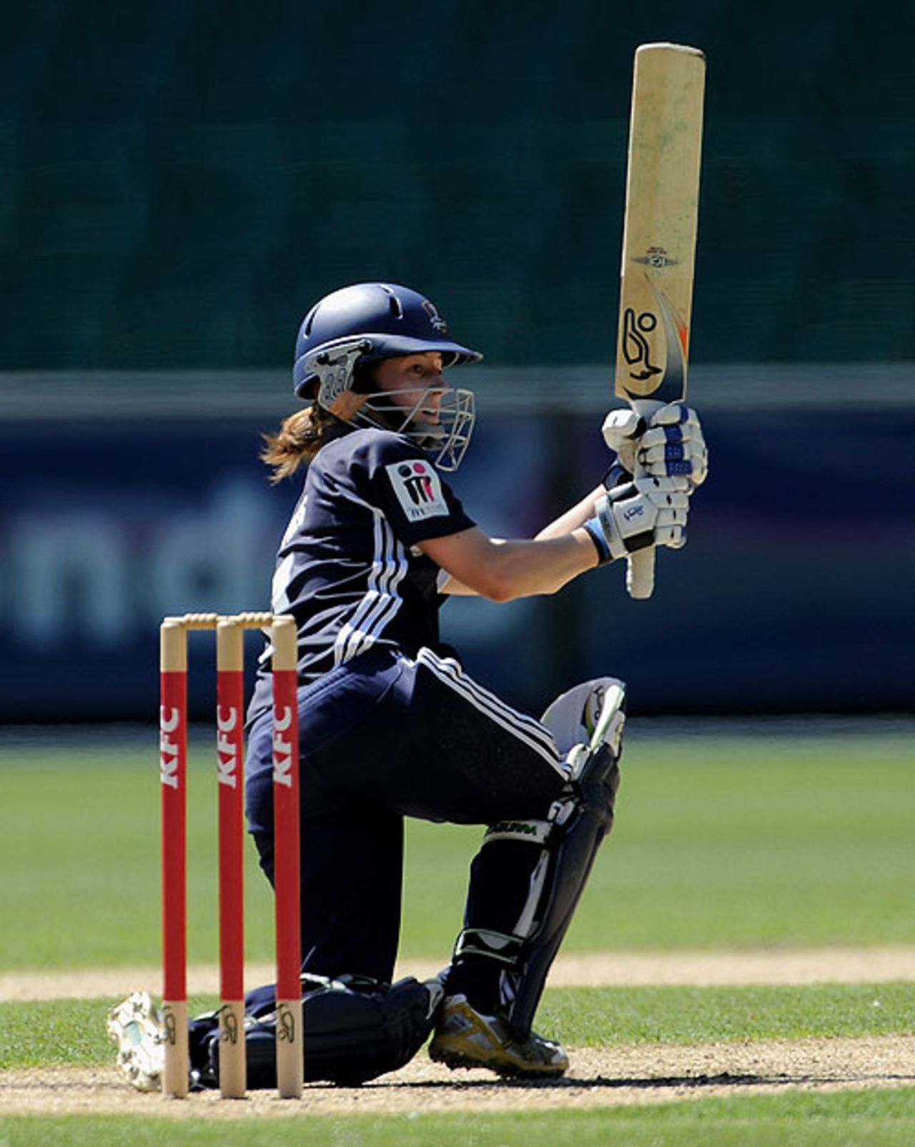 Meg Lanning plays a shot during the Women's Twenty20 match between the Victoria Women and Western Australia Women held at the Melbourne Cricket Ground, January 8, 2009