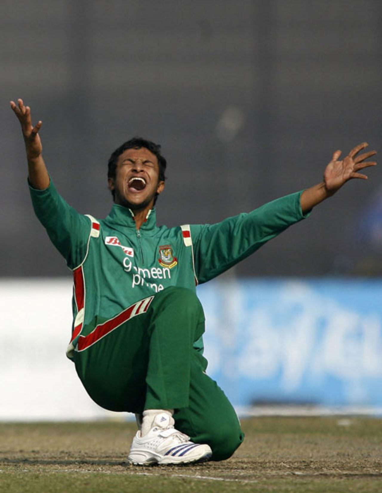 Shakib Al Hasan celebrates the dismissal of Vusi Sibanda, Bangladesh v Zimbabwe, 1st ODI, Bangladesh tri-series, Mirpur, January 10, 2009