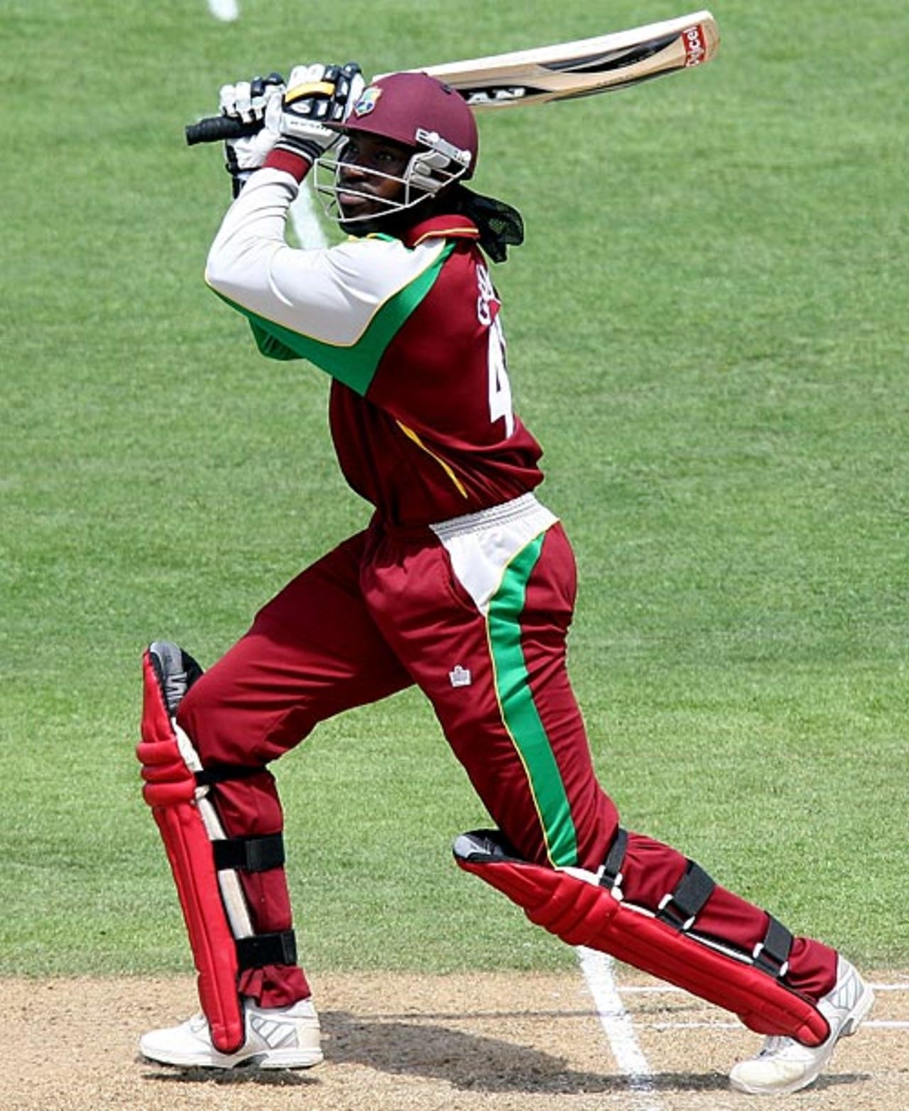 Chris Gayle cuts loose, New Zealand v West Indies, 5th ODI, Napier, January 13, 2009
