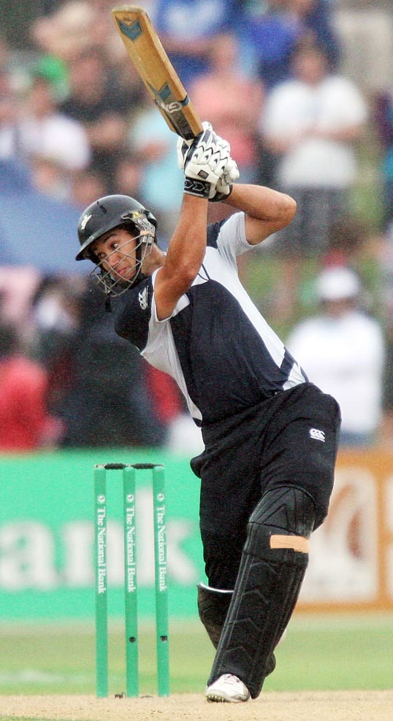 Ross Taylor angles the ball past gully, New Zealand v West Indies, 5th ODI, Napier, January 13, 2009