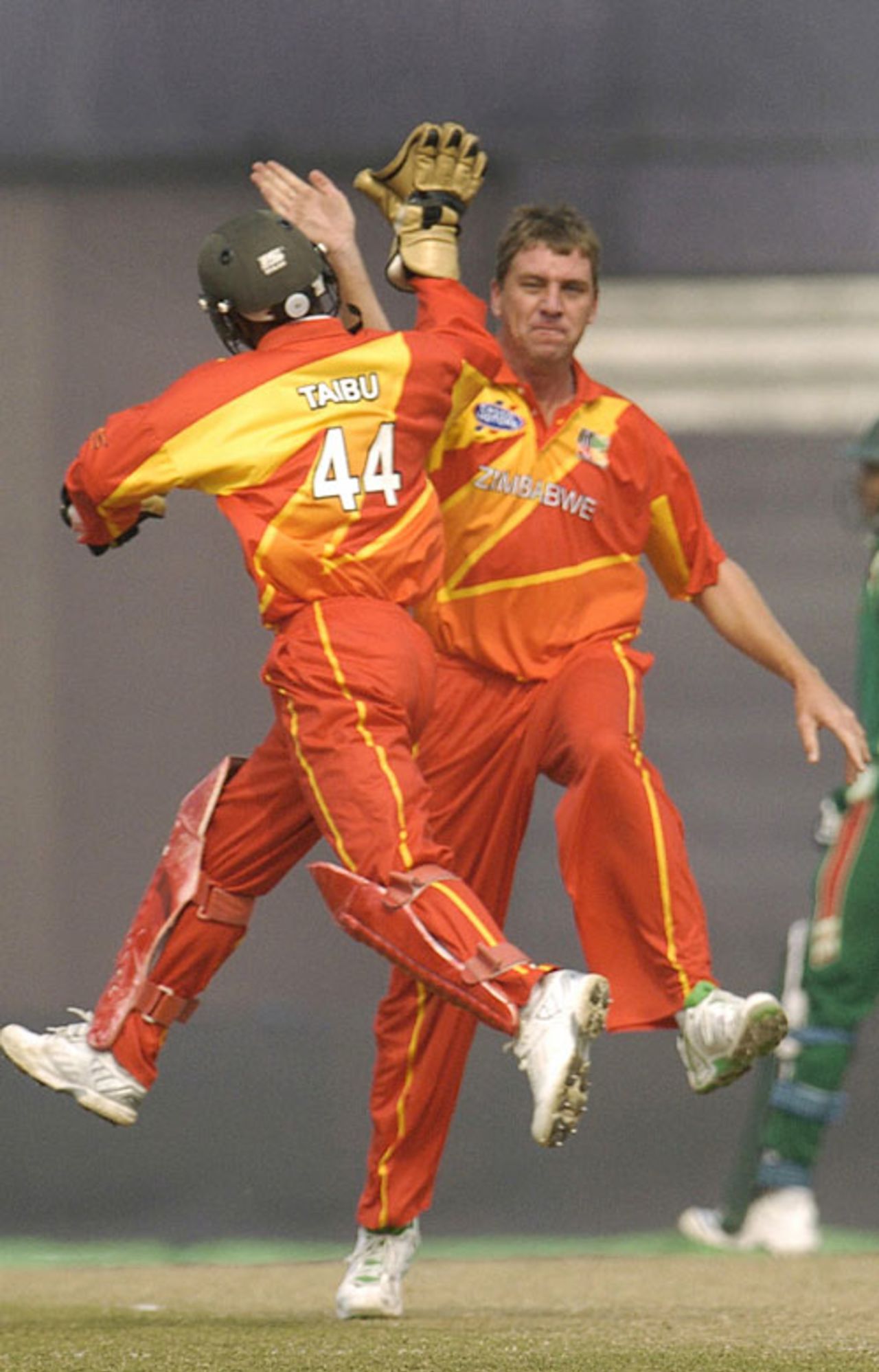 Ray Price celebrates on his way to 4 for 22, Bangladesh v Zimbabwe, 1st ODI, Mirpur, January 19, 2009