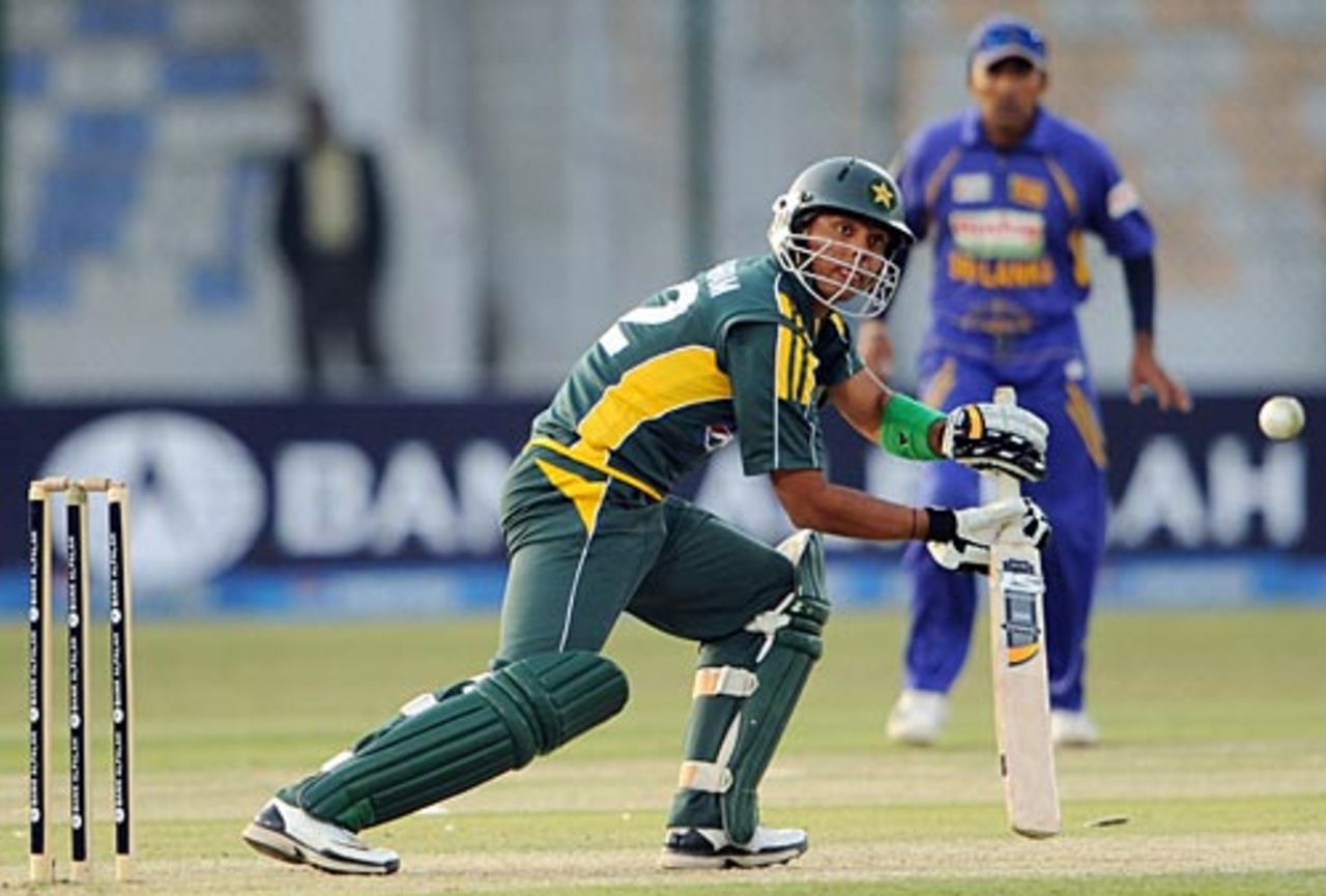 Khurram Manzoor pushes the ball past point, Pakistan v Sri Lanka, 1st ODI, Karachi, January 20, 2009