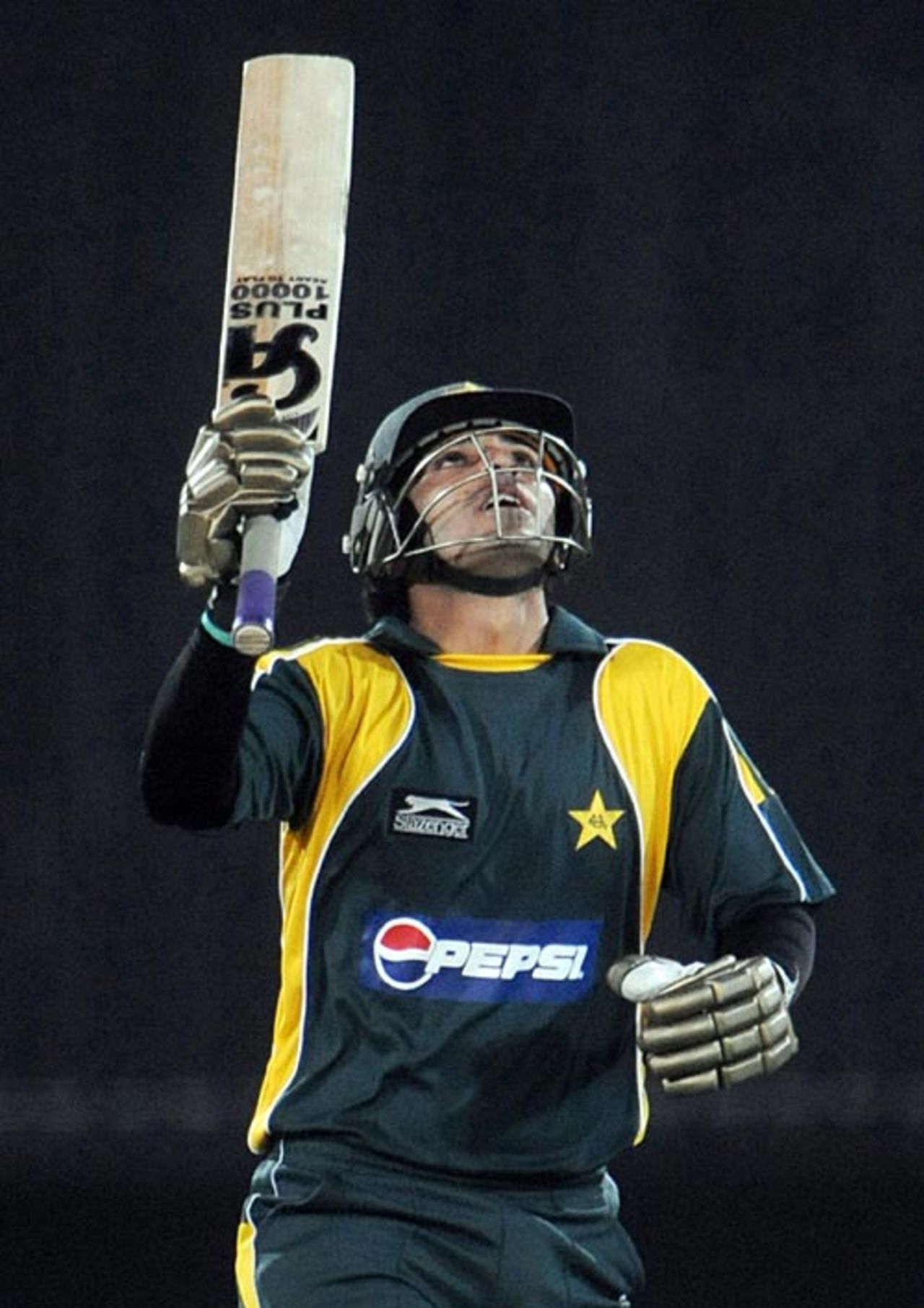 Salman Butt looks up to the skies after reaching his hundred, Pakistan v Sri Lanka, 1st ODI, Karachi, January 20, 2009