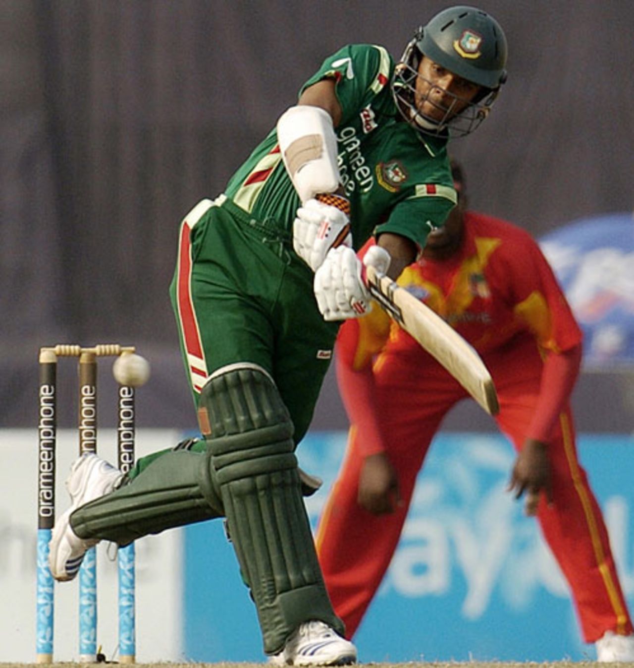 Mehrab Hossain jnr plays a shot through the leg side, Bangladesh v Zimbabwe, 2nd ODI, Mirpur, January 21, 2008