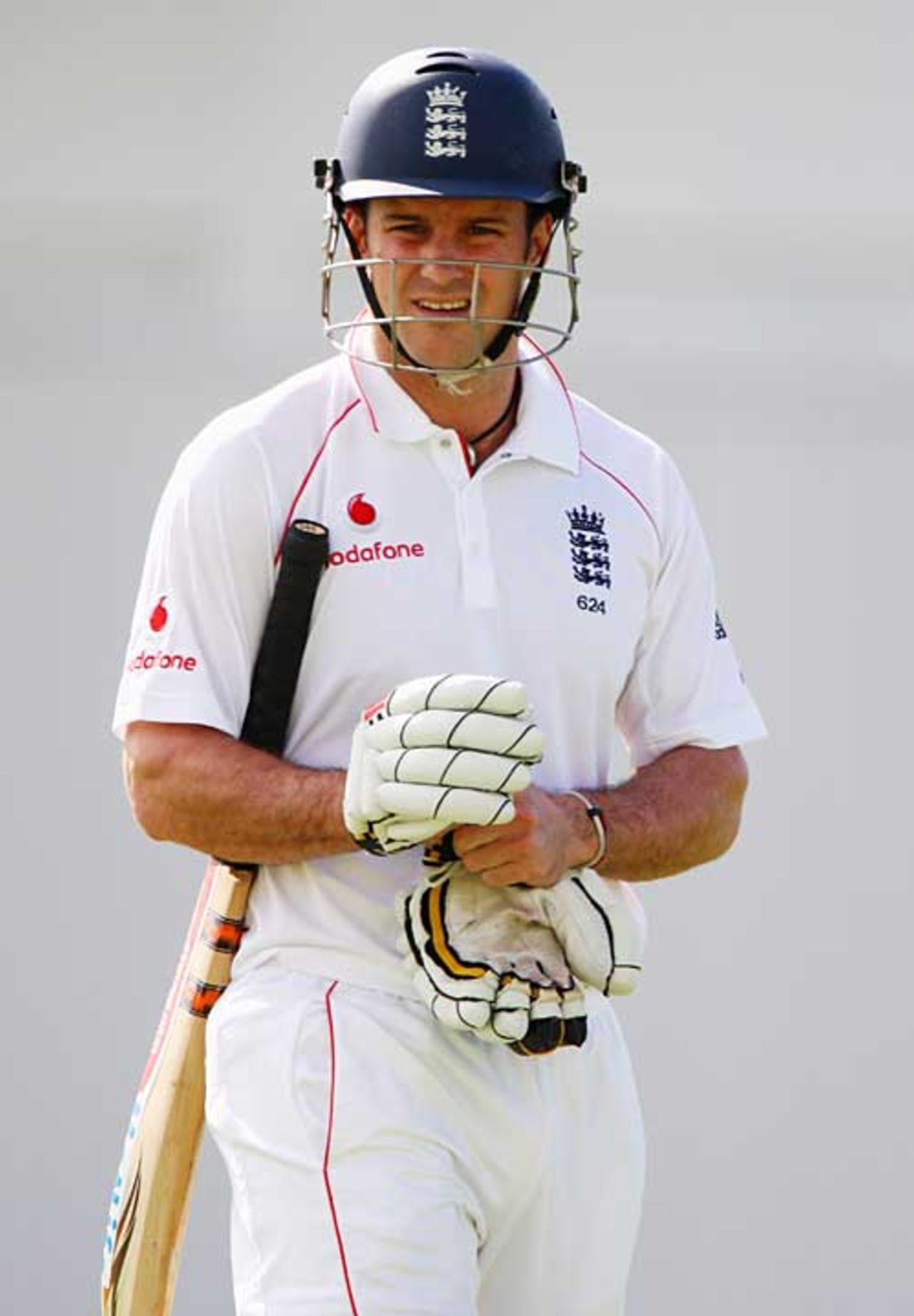 Andrew Strauss trudges off after his second-ball duck, St Kitts & Nevis XI v England XI, Warner Park, January 25, 2009