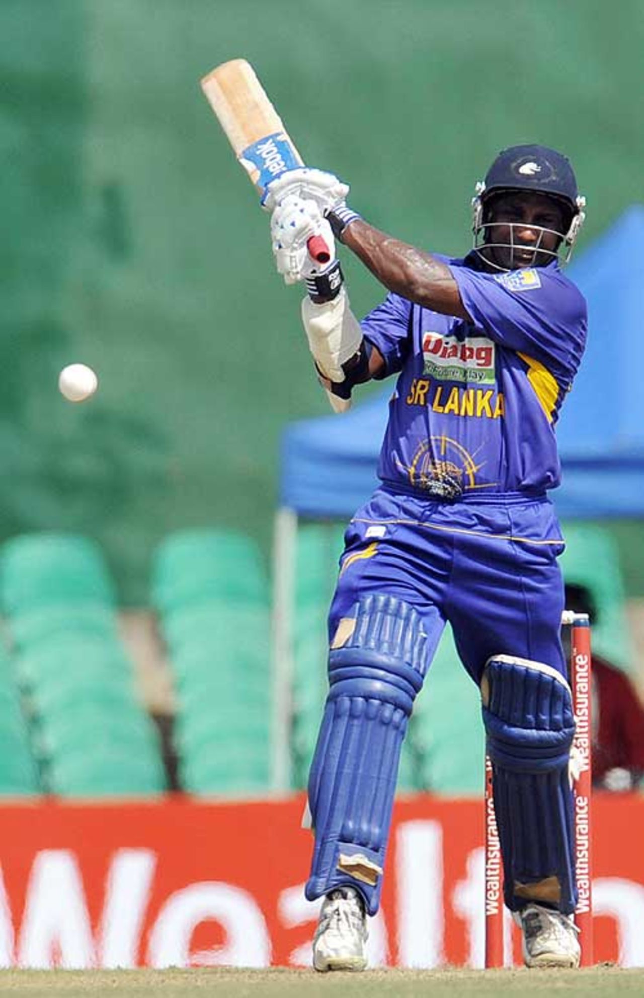 Sanath Jayasuriya swats the ball away, Sri Lanka v India, 1st ODI, Dambulla, January 28, 2009