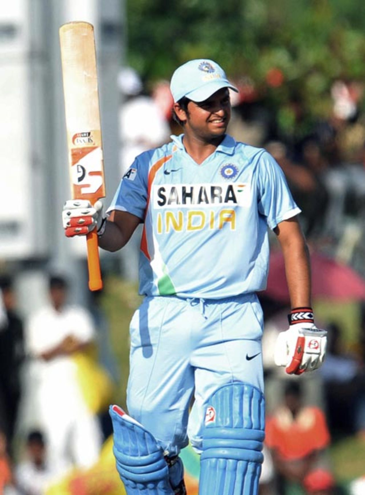 Suresh Raina takes the applause for his half-century, Sri Lanka v India, 1st ODI, Dambulla, January 28, 2009