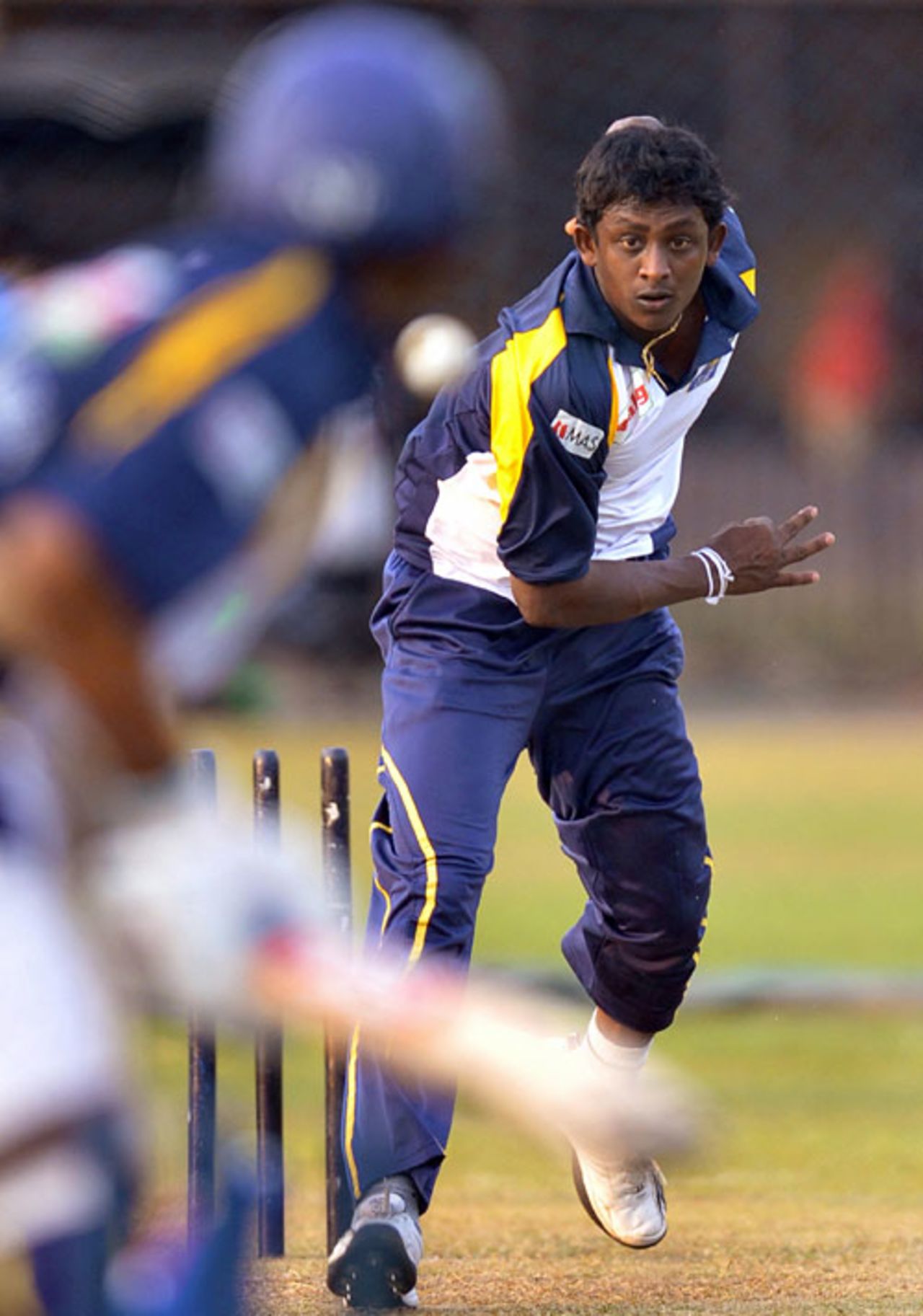 Ajantha Mendis prepares ahead of the second ODI, Colombo, January 30, 2009