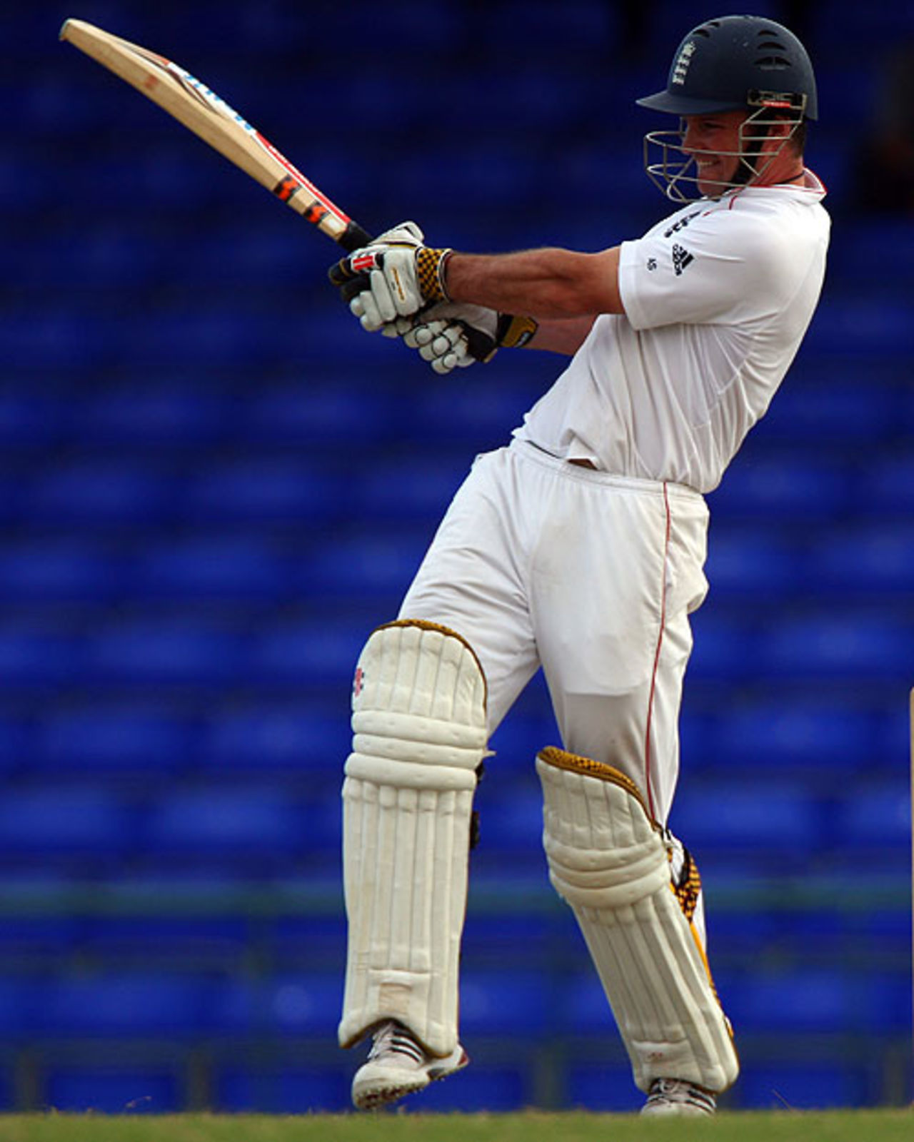 Andrew Strauss pulls through midwicket during his half-century, West Indies A v England XI, Warner Park, January 30, 2009
