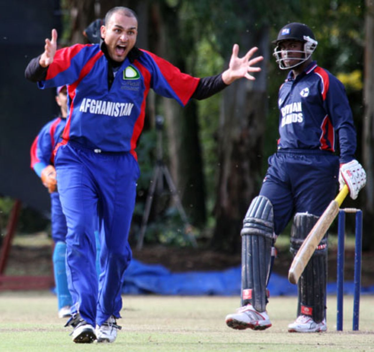 Hamid Hassan can't believe it as another appeal is turned down, Afghanistan v Cayman Islands, World Cricket League, Buenos Aires, January 30, 2009