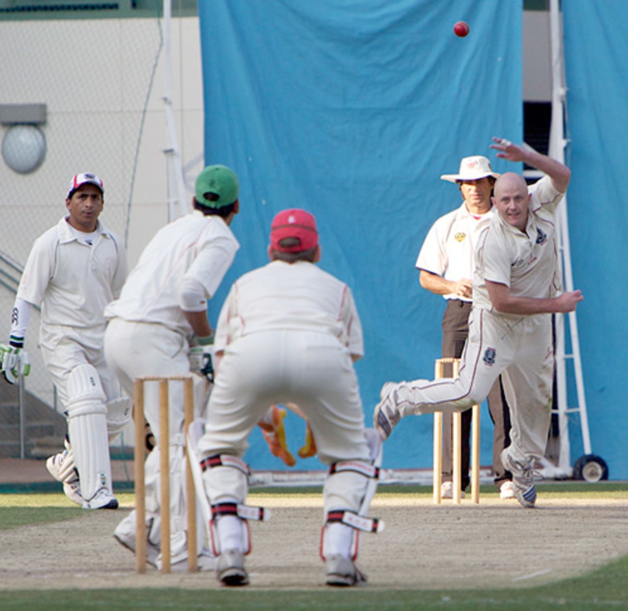 Sean Montague in action for Crusaders against Millennium CC at Kowloon Cricket Club