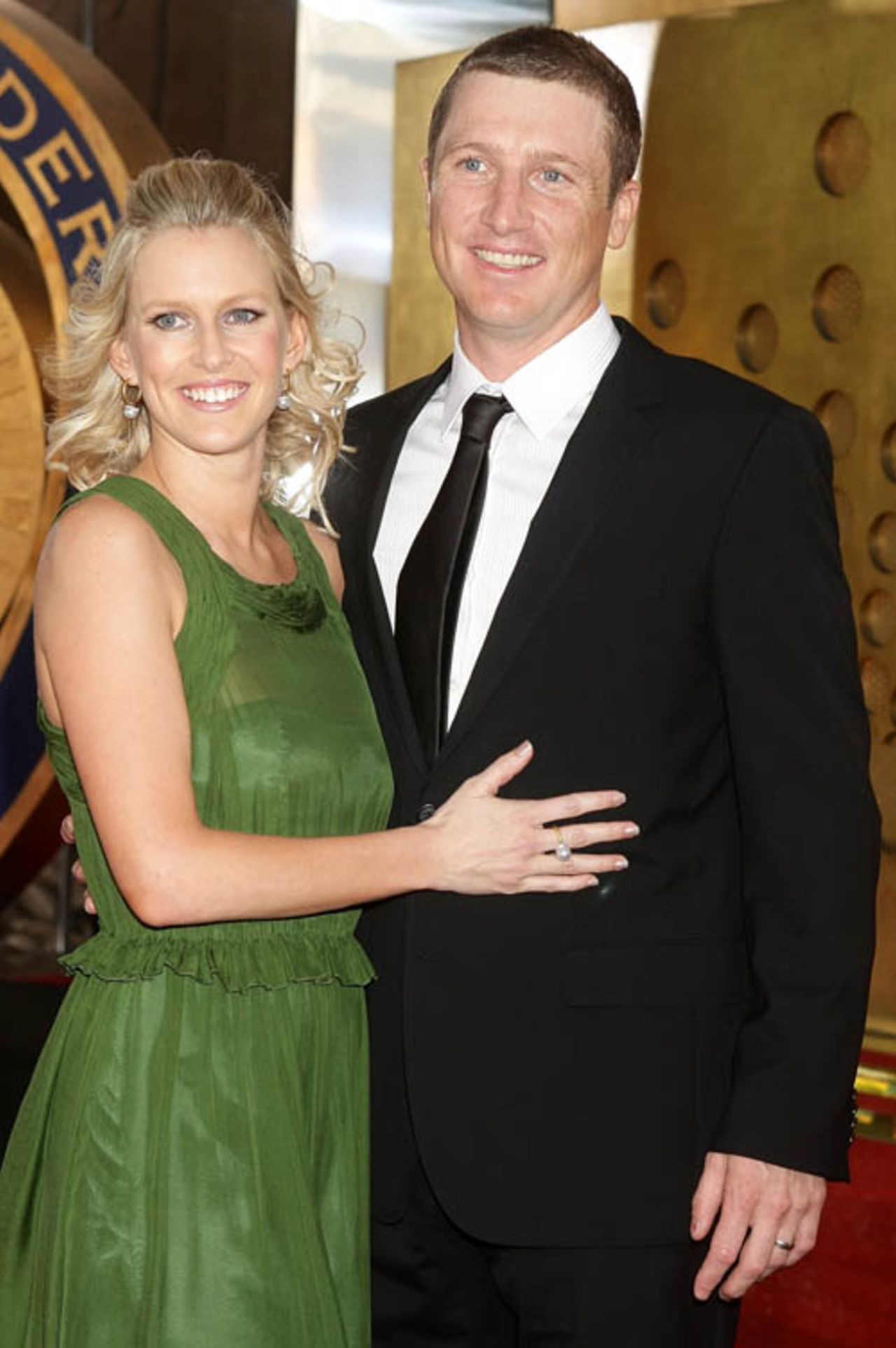Brad Haddin with wife Karina at the 2009 Allan Border Medal, Melbourne, February 3, 2009