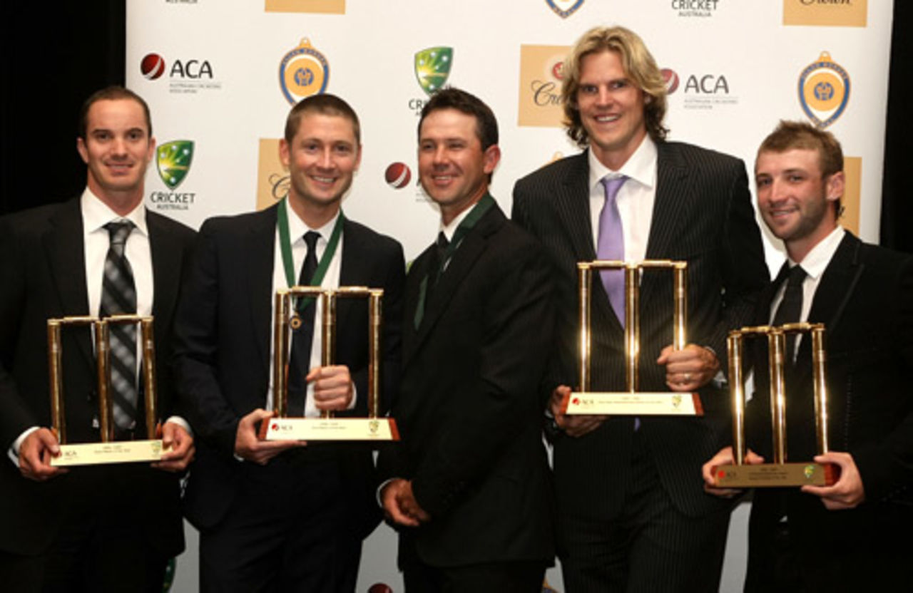 All the winners at this year's Allan Border Medal night, Melbourne, February 3, 2009