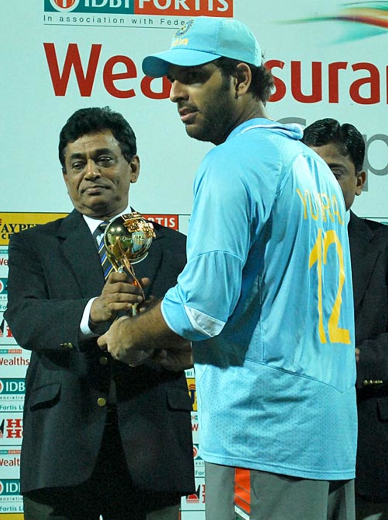 Yuvraj Singh was the Player of the Match, Sri Lanka v India, 3rd ODI, Colombo, February 3, 2009