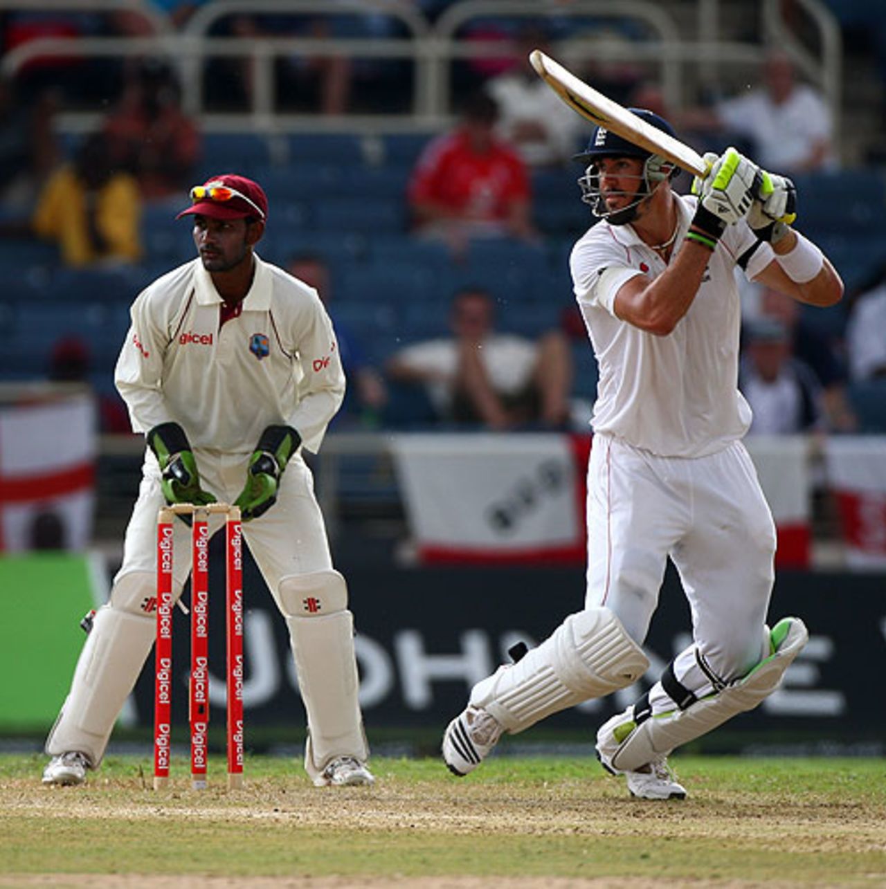 Kevin Pietersen takes the attack to West Indies on an attritional first day, West Indies v England, 1st Test, Kingston, February 4, 2009